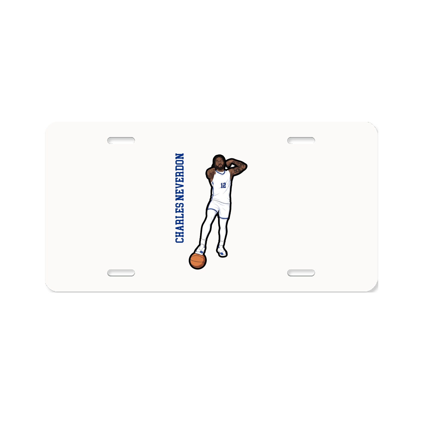 License Plate — Name Vertical in Classic