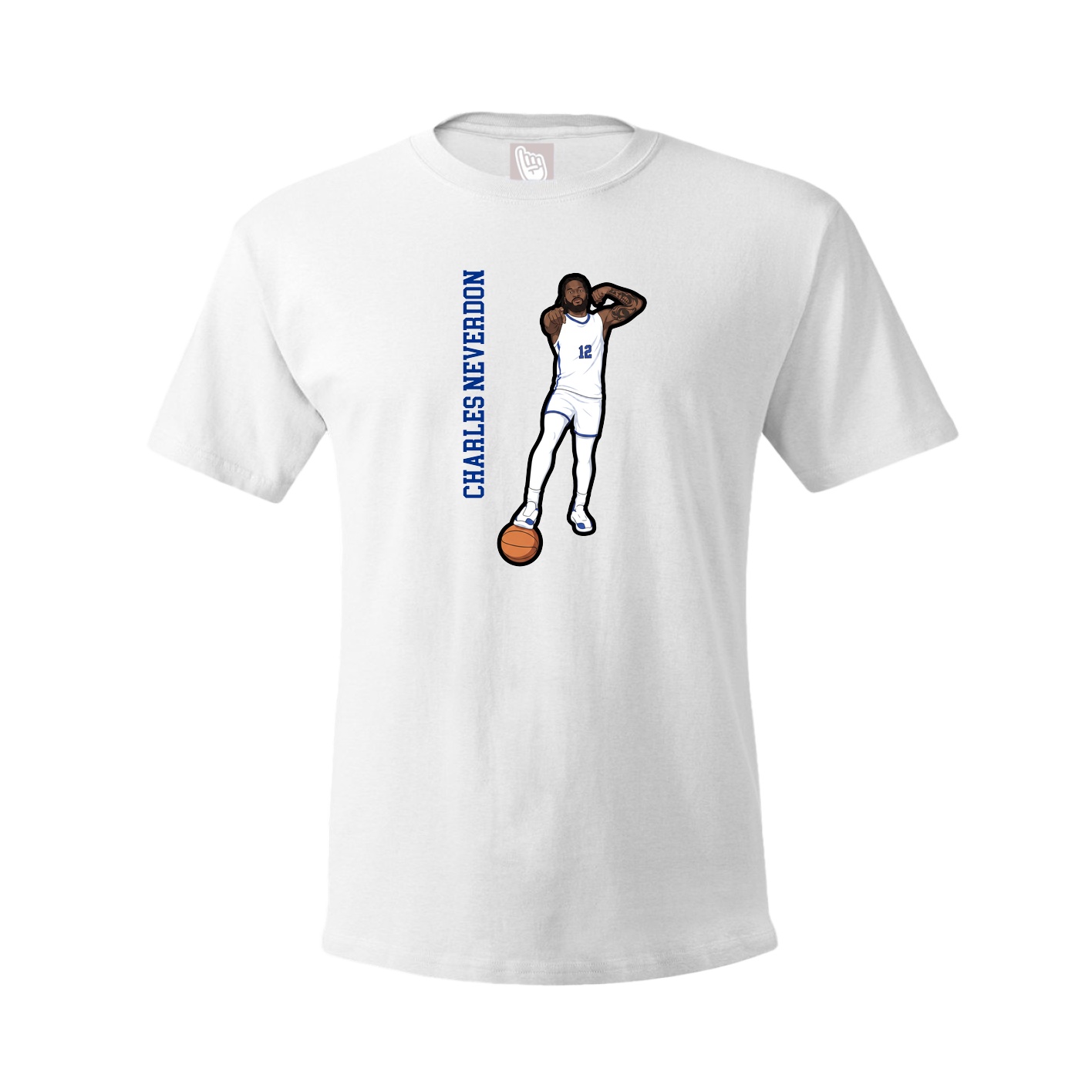 Youth Tee — Name Vertical in White
