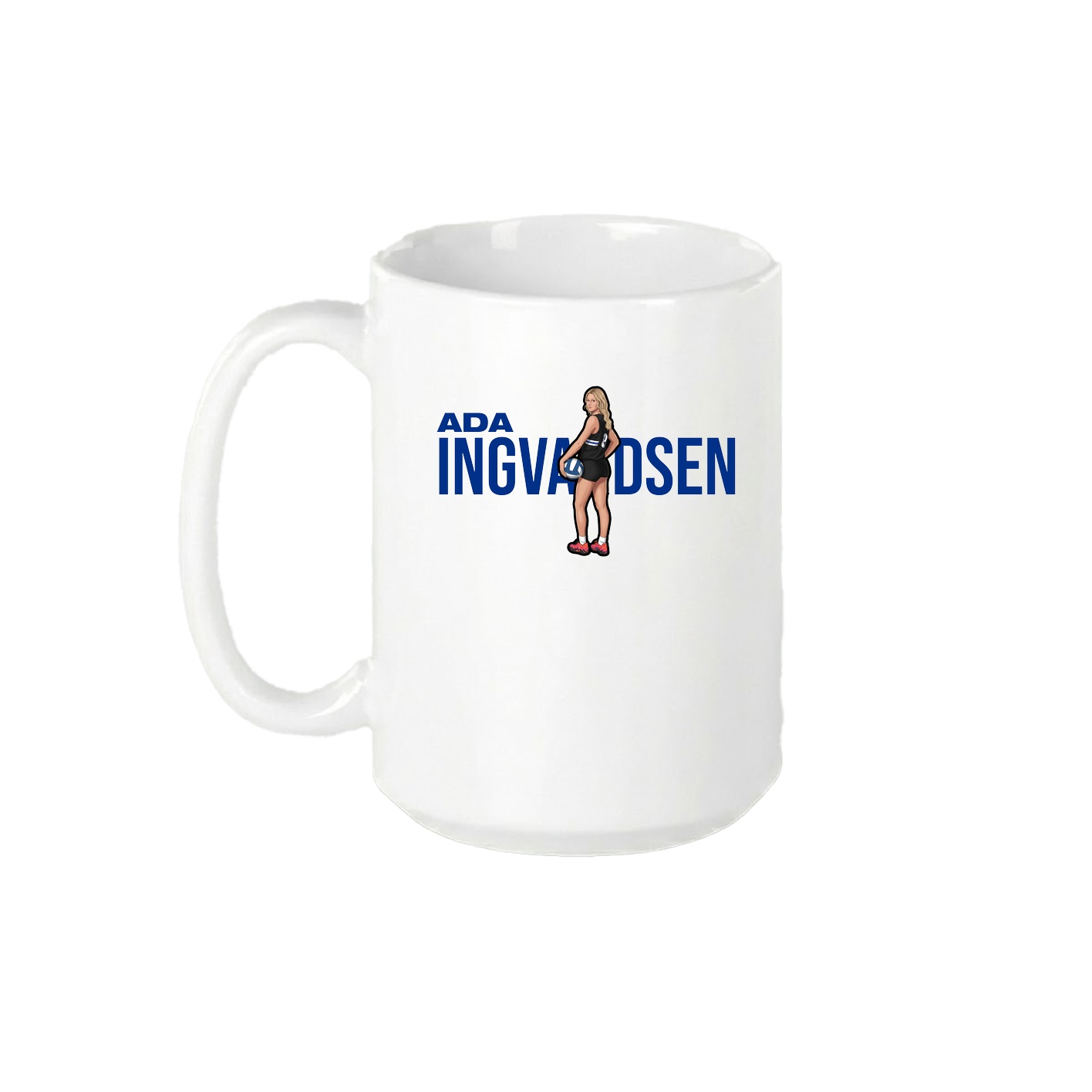 15oz Coffee Mug — Player Name in White