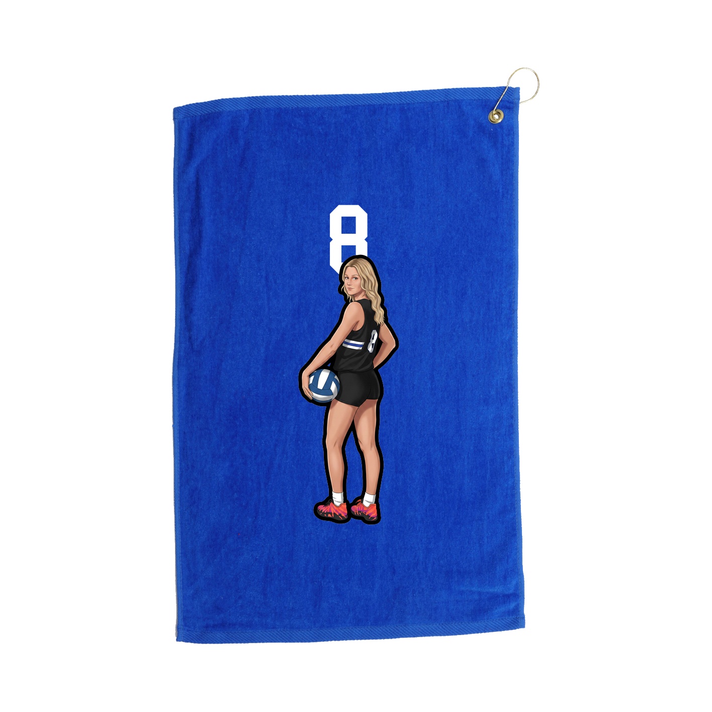 Golf Towel — Number Top in Royal
