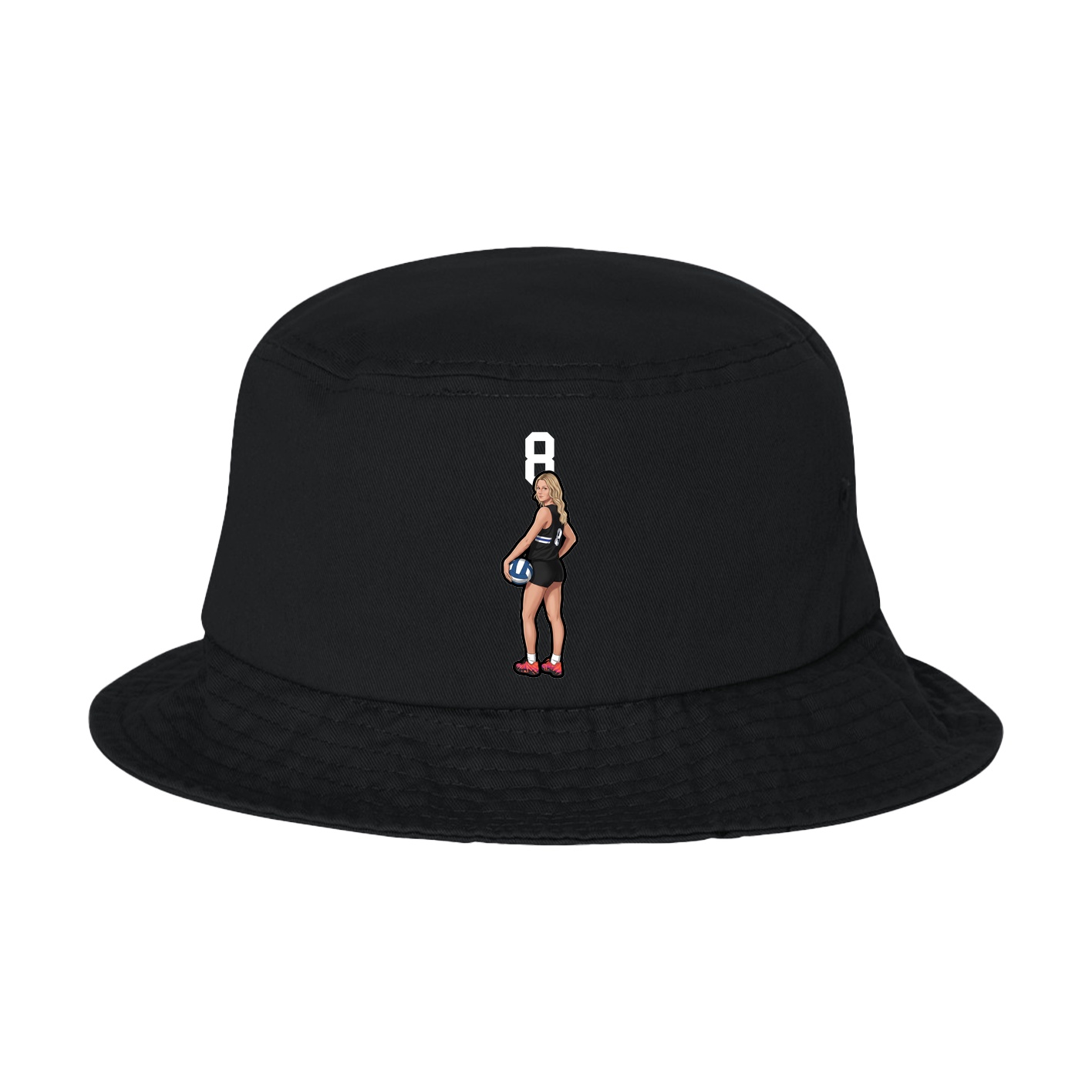 Bucket Cap — Number Top in Black