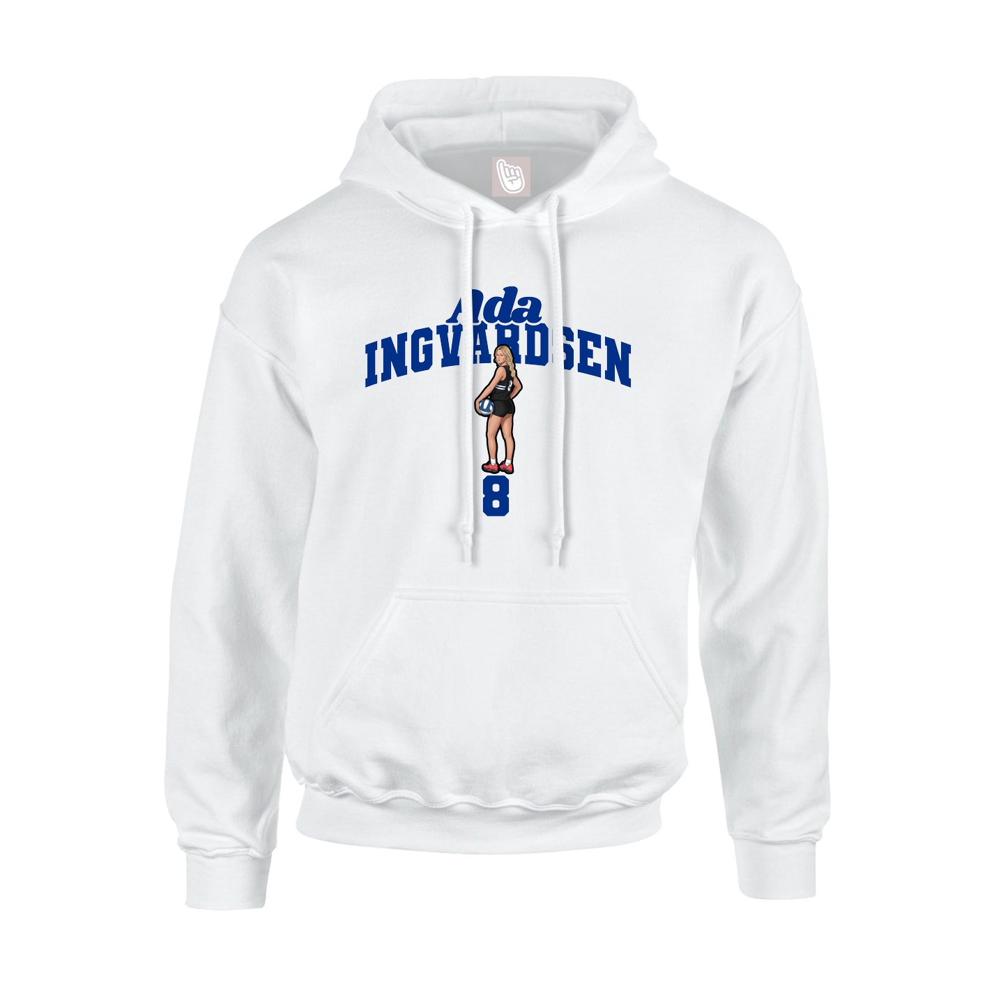 Hoodie — Signature Arch in White