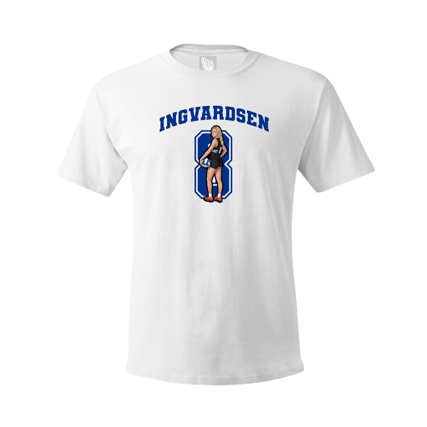 Youth Tee — Number in White