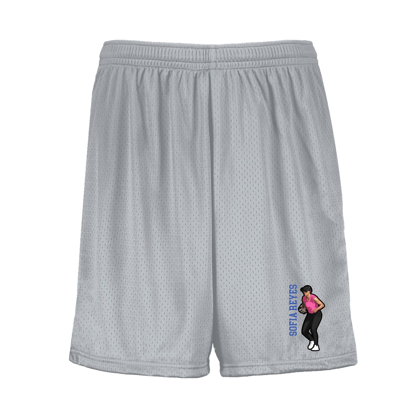 Shorts — Name Vertical in Silver