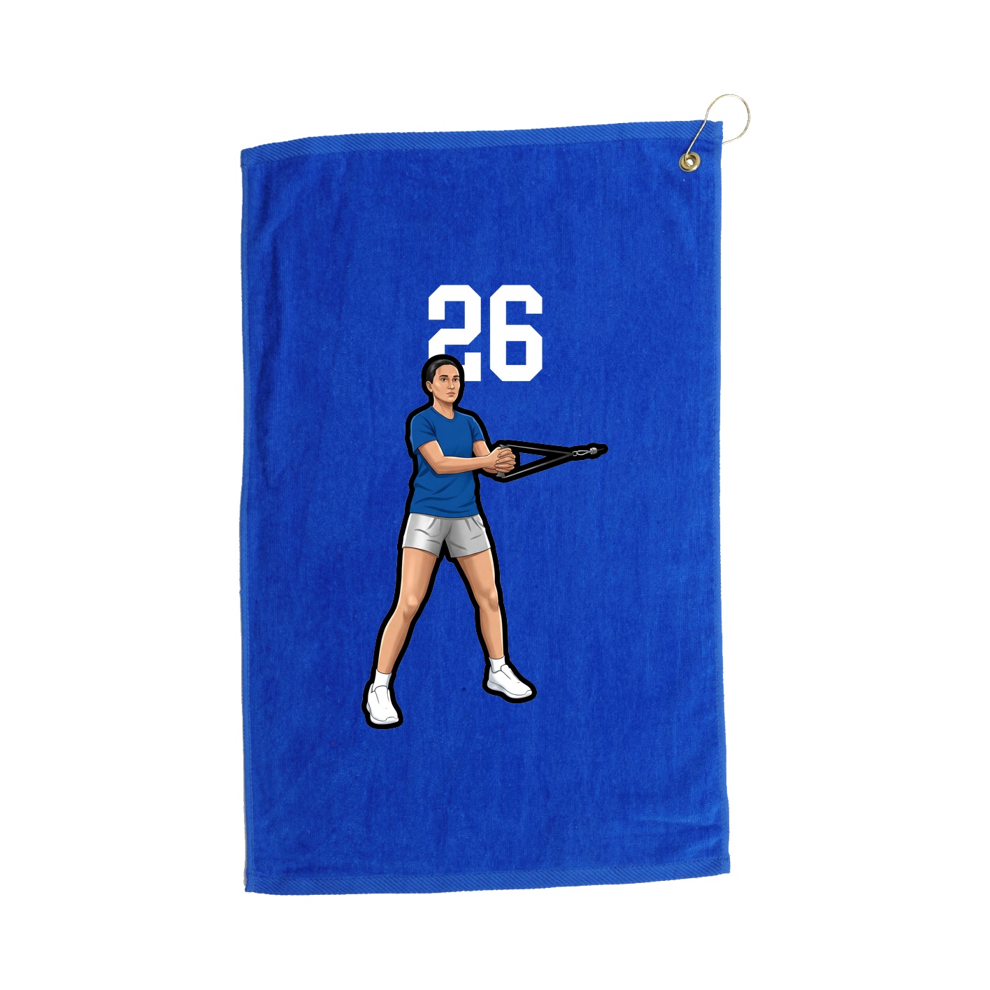 Golf Towel — Number Top in Royal
