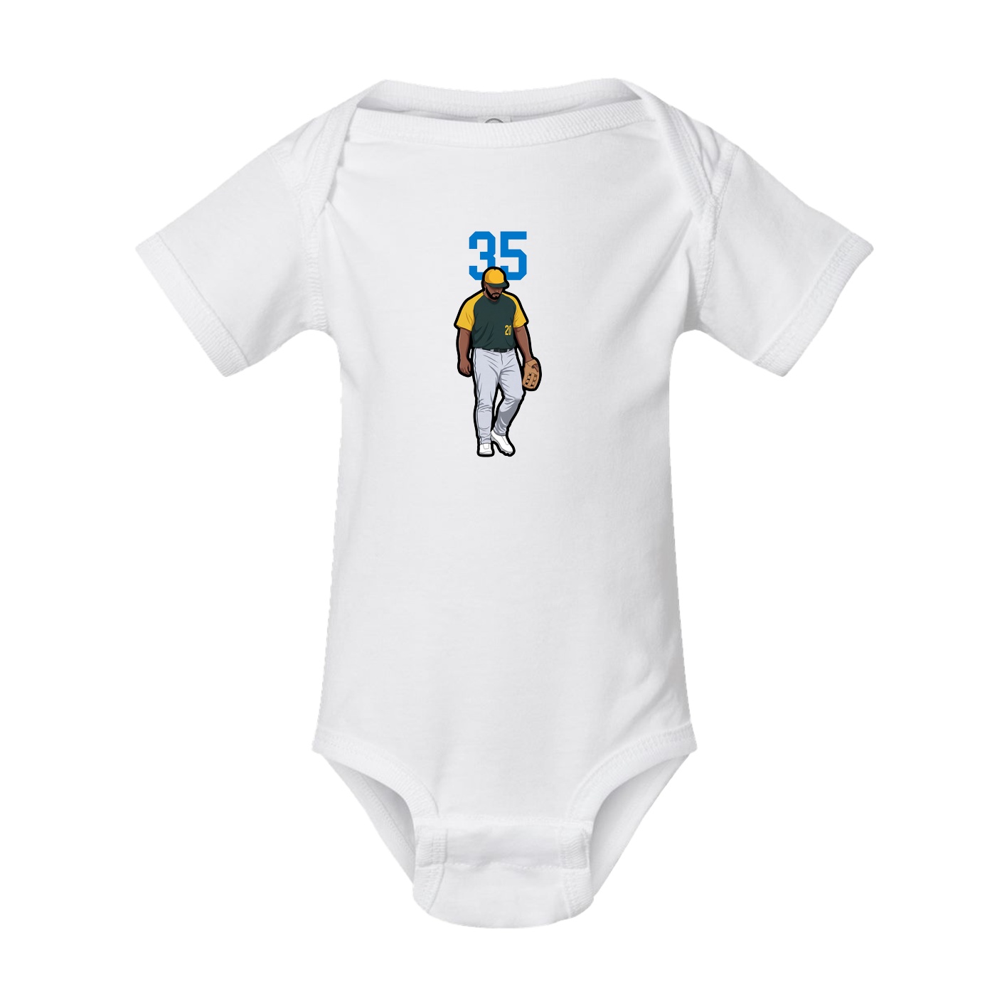 Baby Onesie — Number Top in White