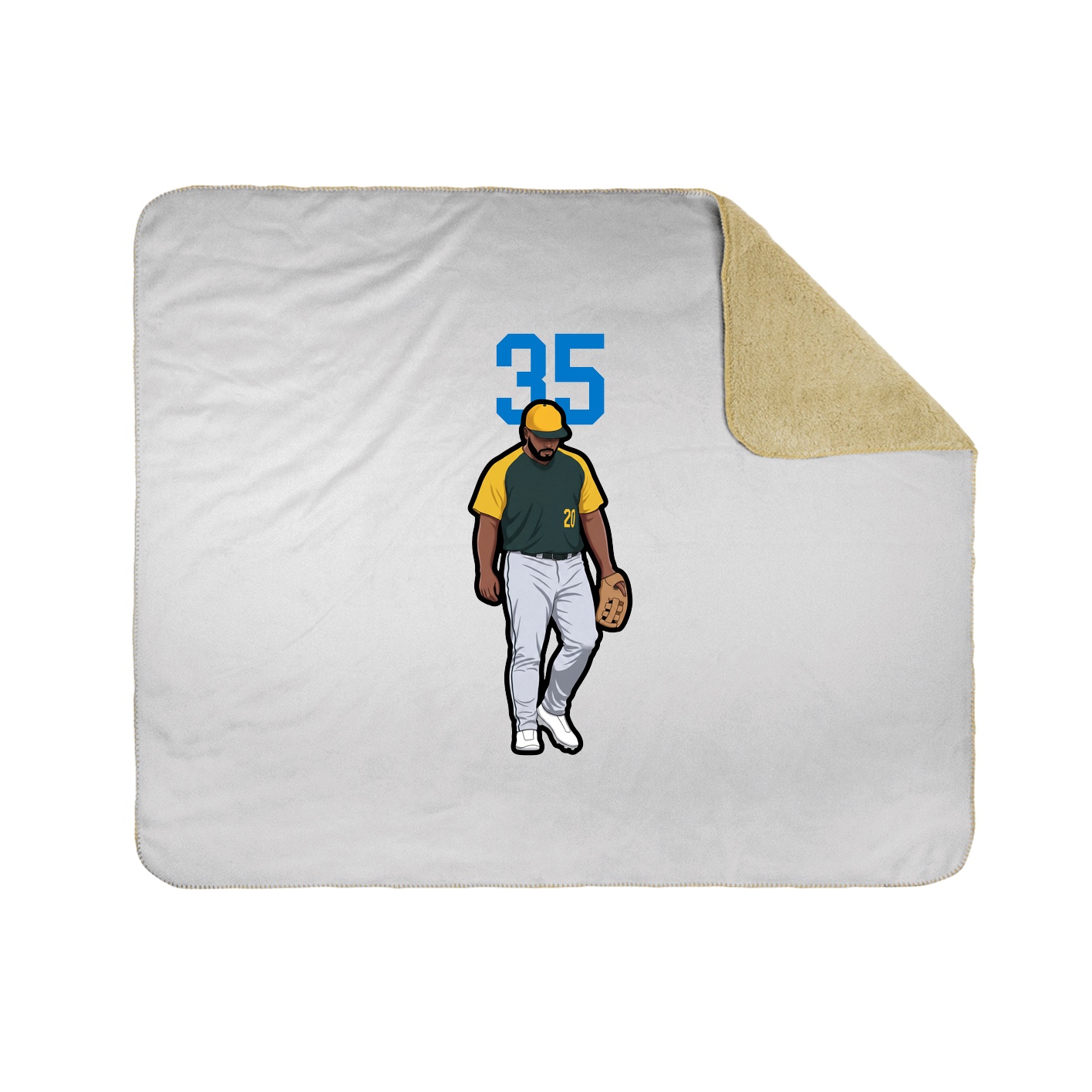 Throw Blanket — Number Top in White