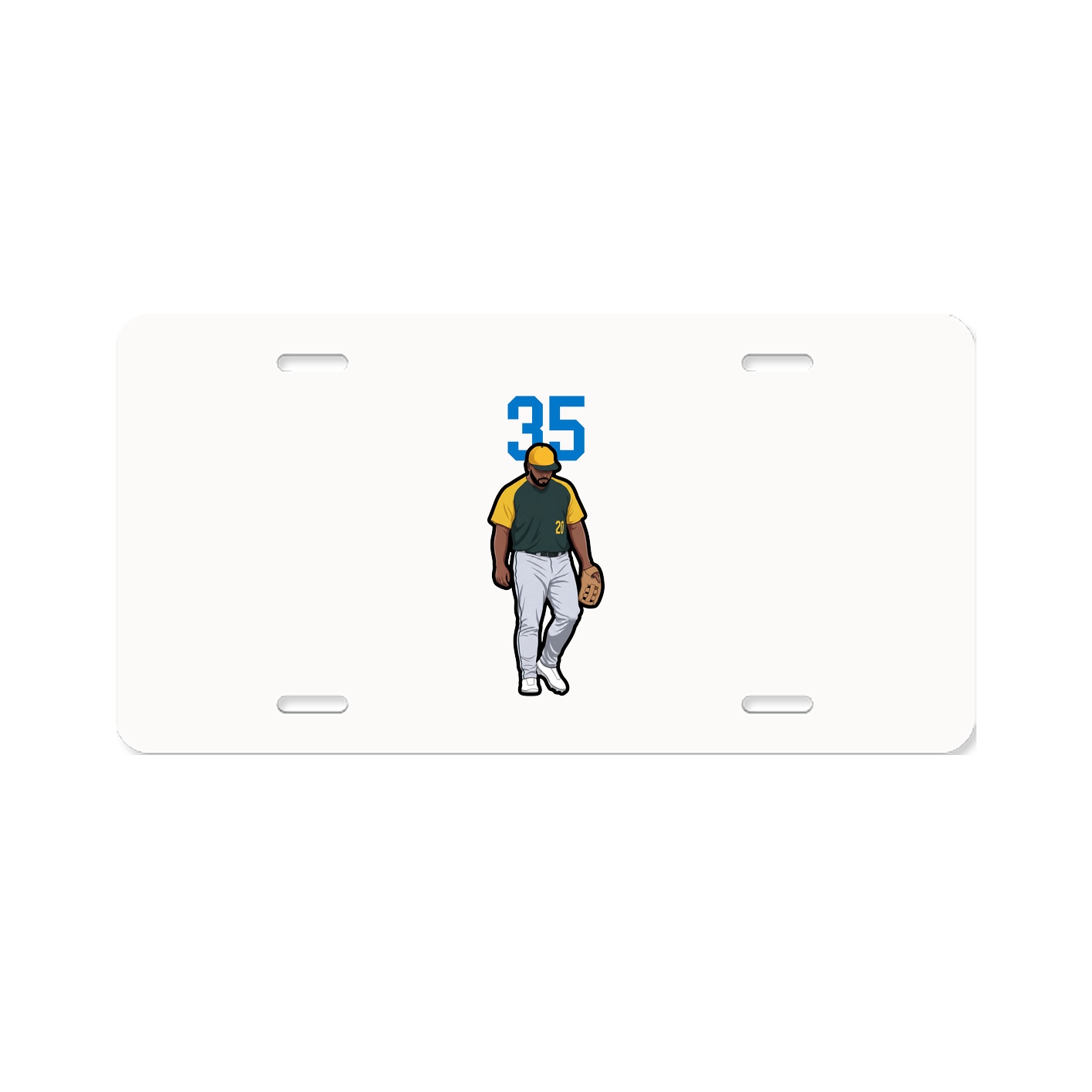 License Plate — Number Top in Classic