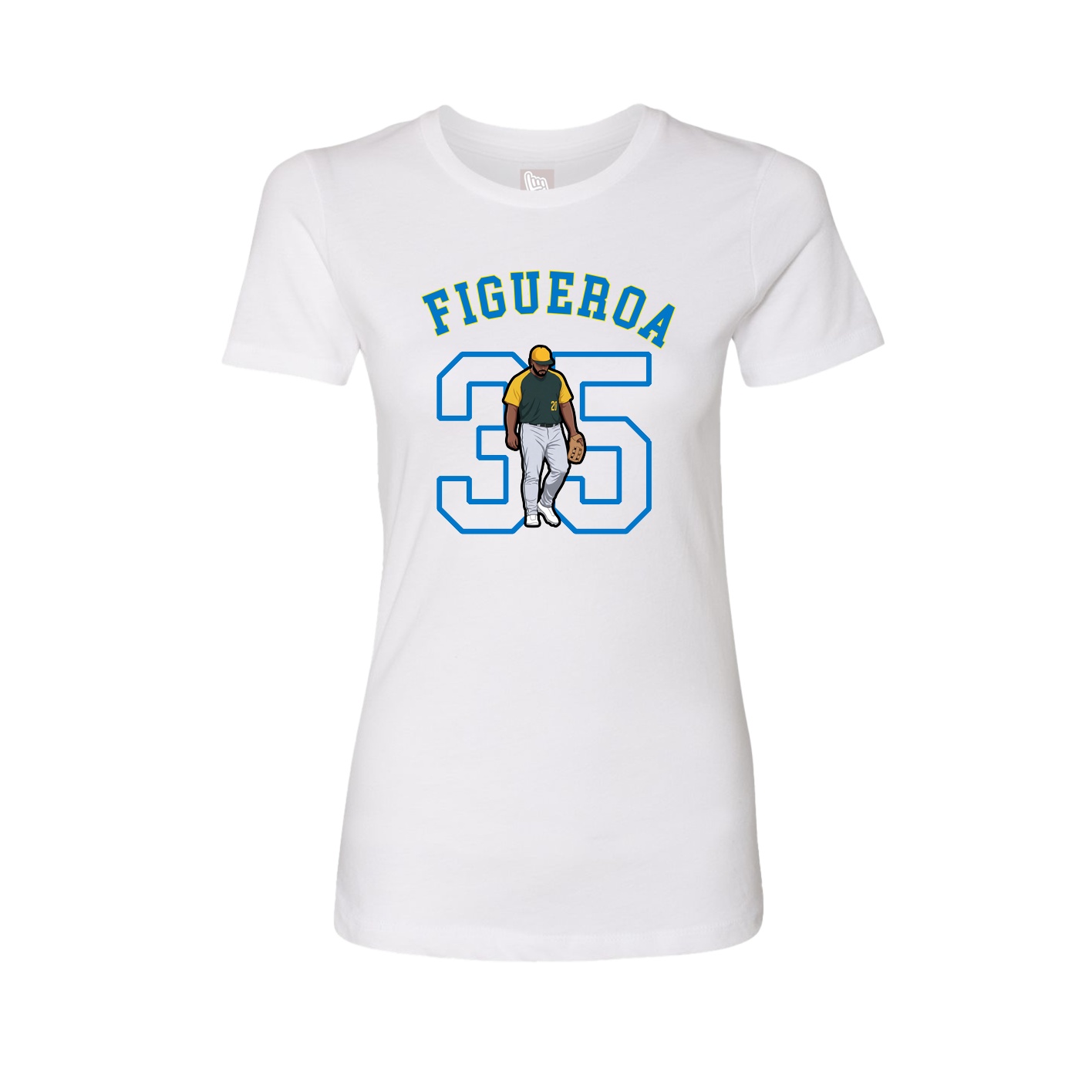 Fitted Women's Tee — Shirsey Arch in White