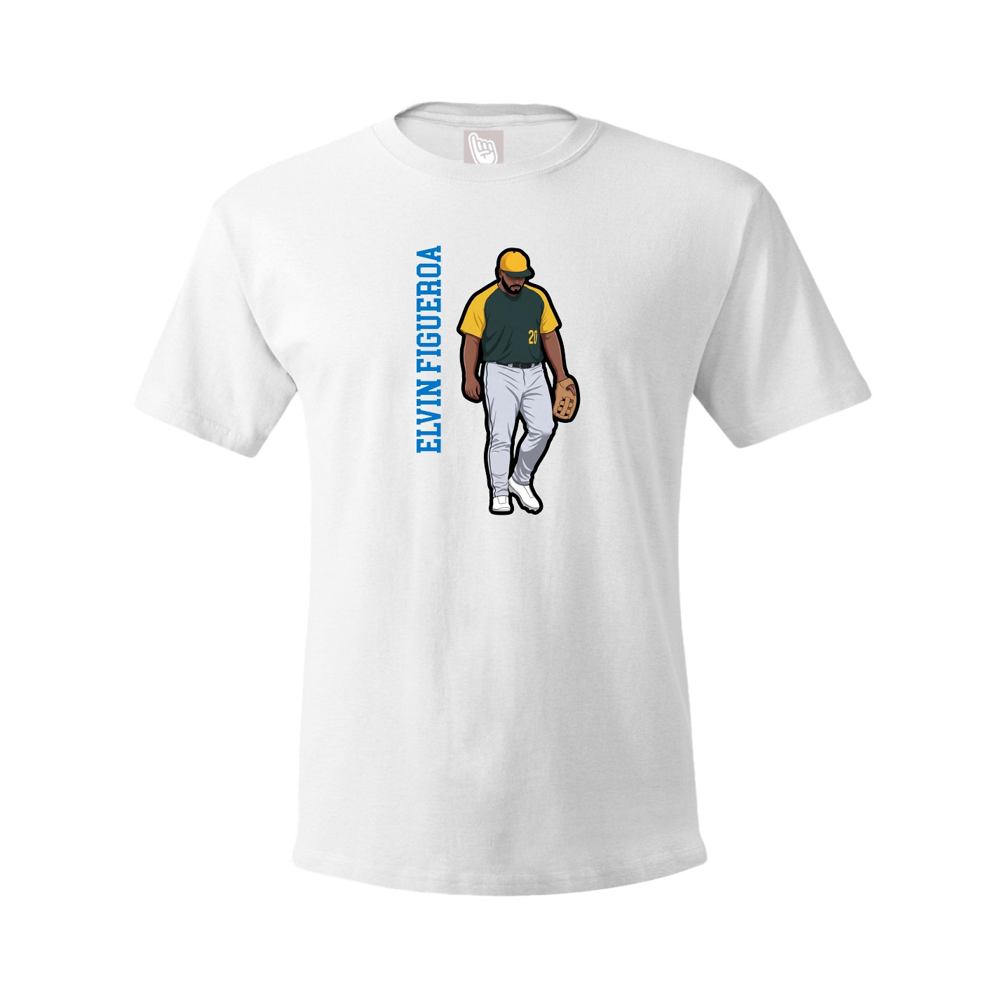 Youth Tee — Name Vertical in White