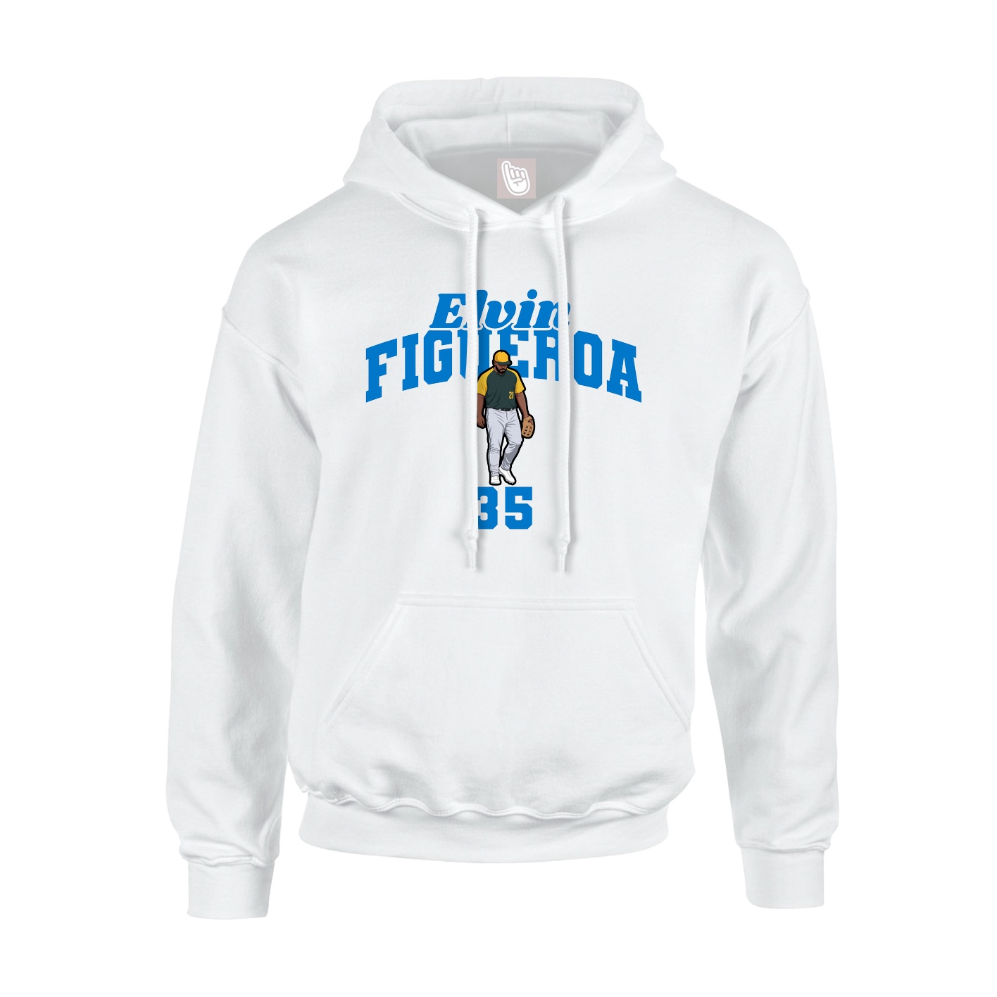 Youth Hoodie — Signature Arch in White