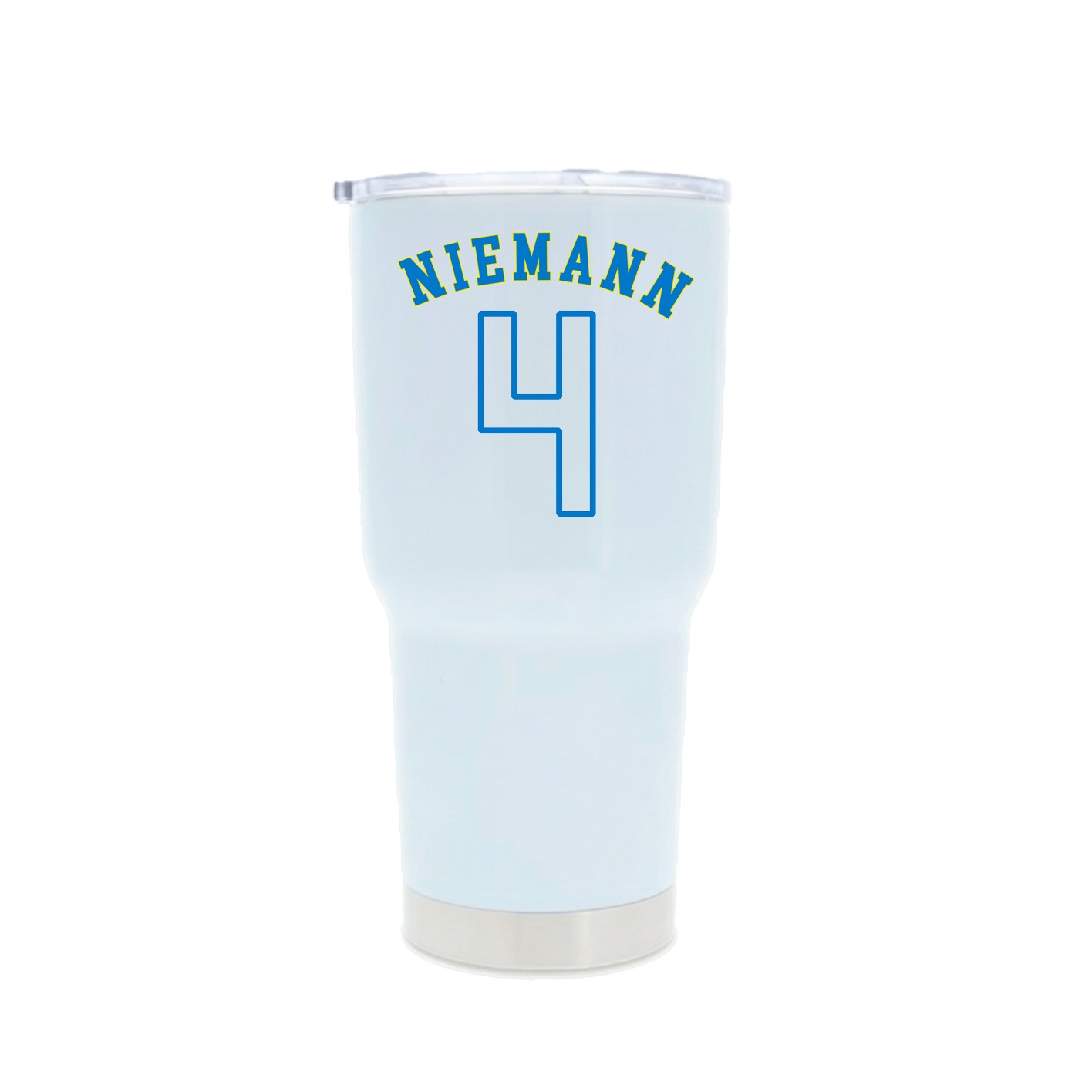 30oz Stainless Steel Tumbler — Shirsey Arch in White