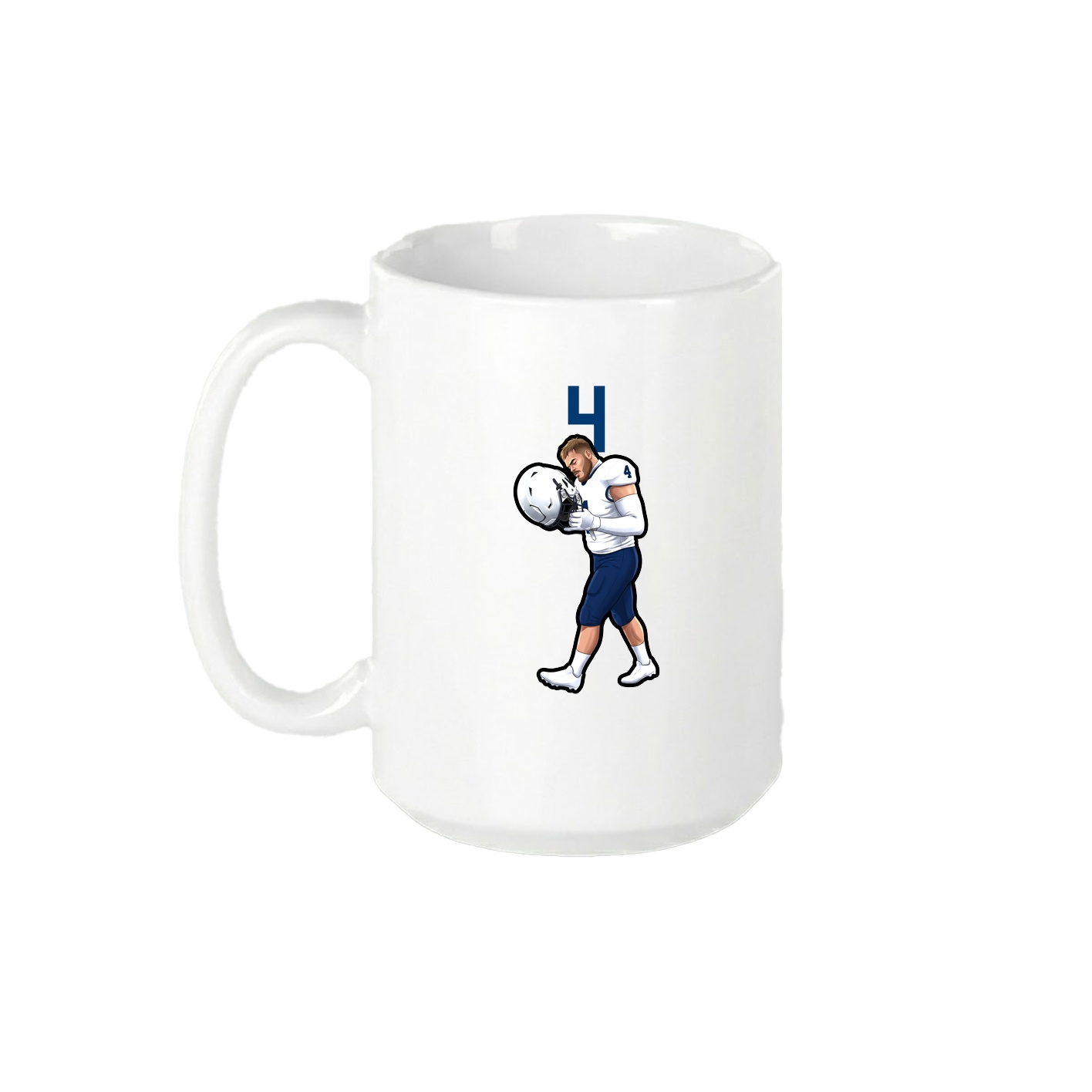 15oz Coffee Mug — Number Top in White