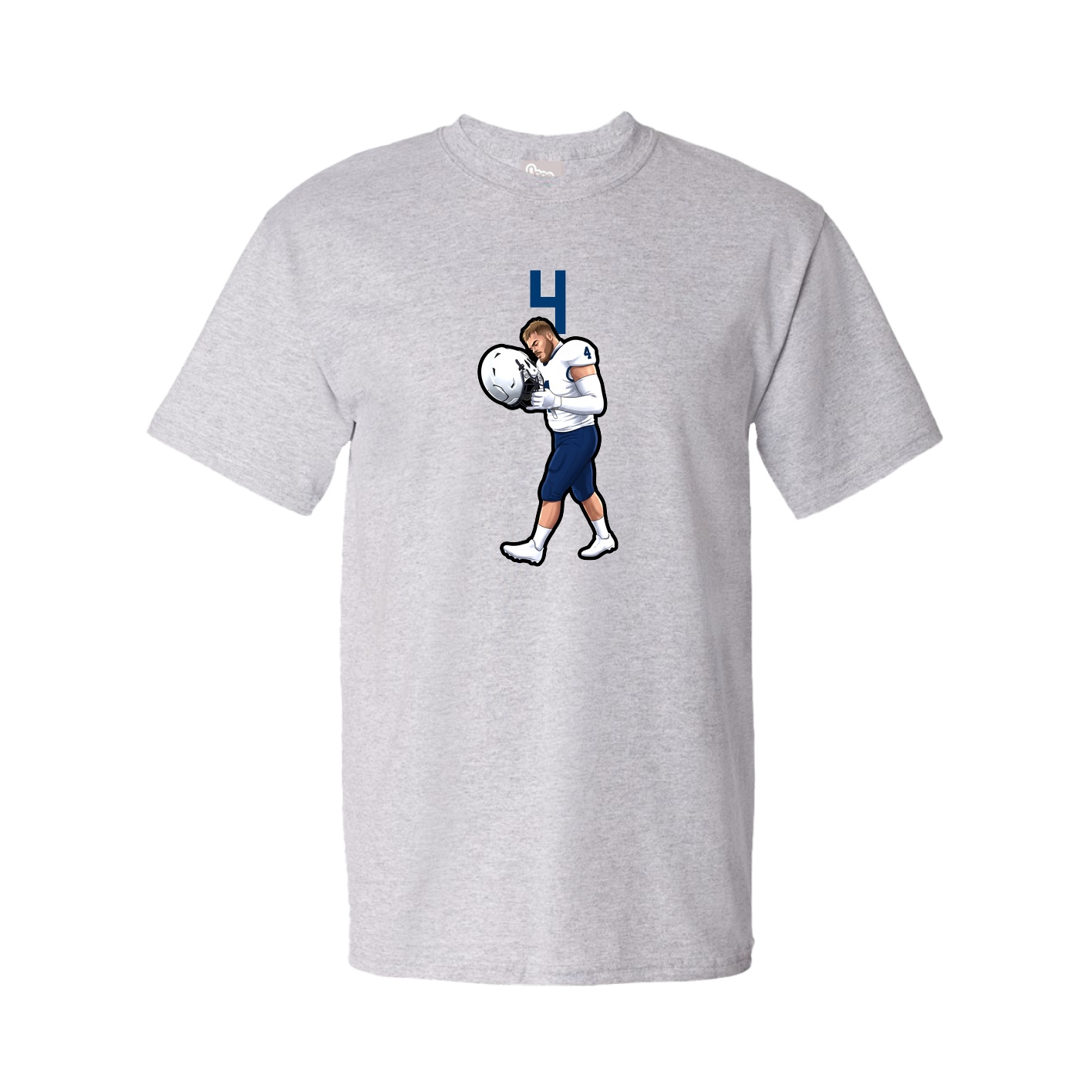 Youth Tee — Number Top in Grey