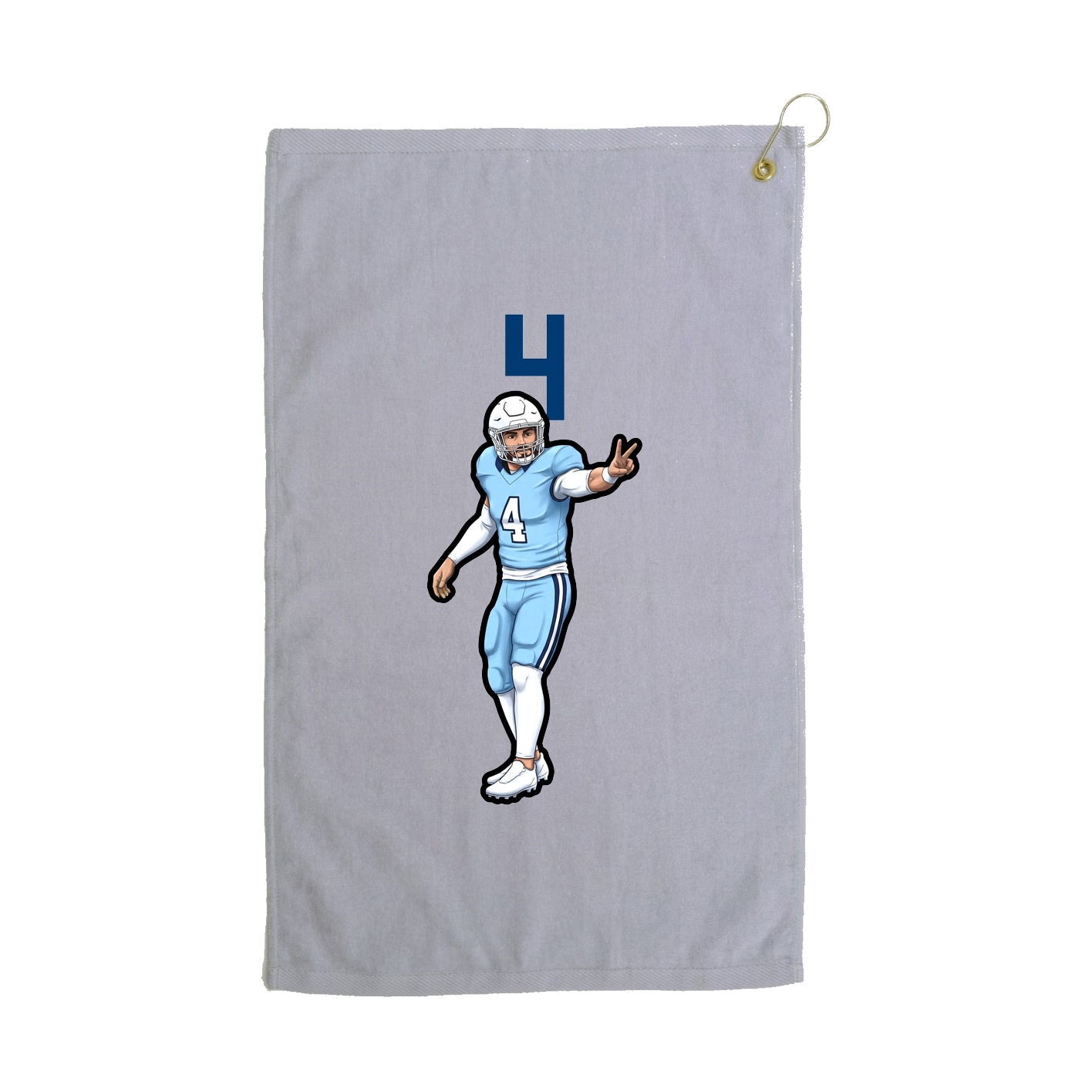 Golf Towel — Number Top in Grey