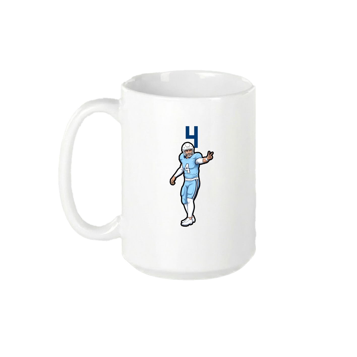 15oz Coffee Mug — Number Top in White