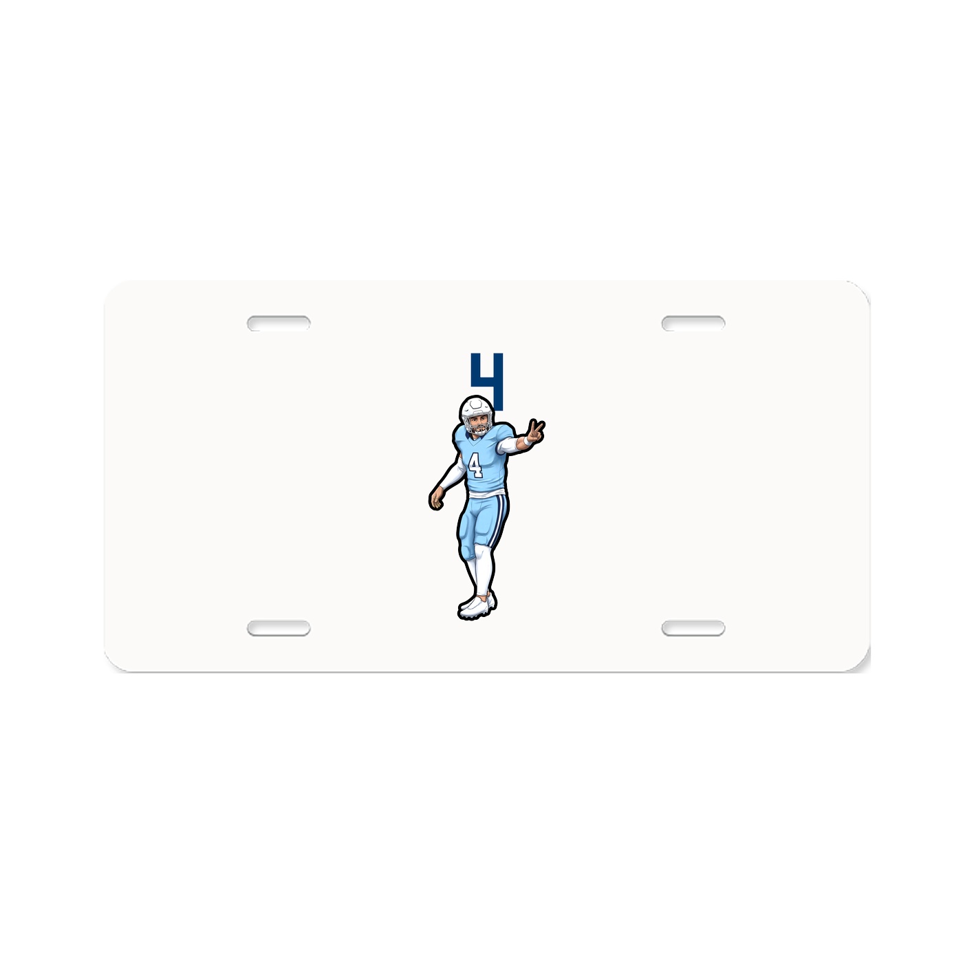 License Plate — Number Top in Classic