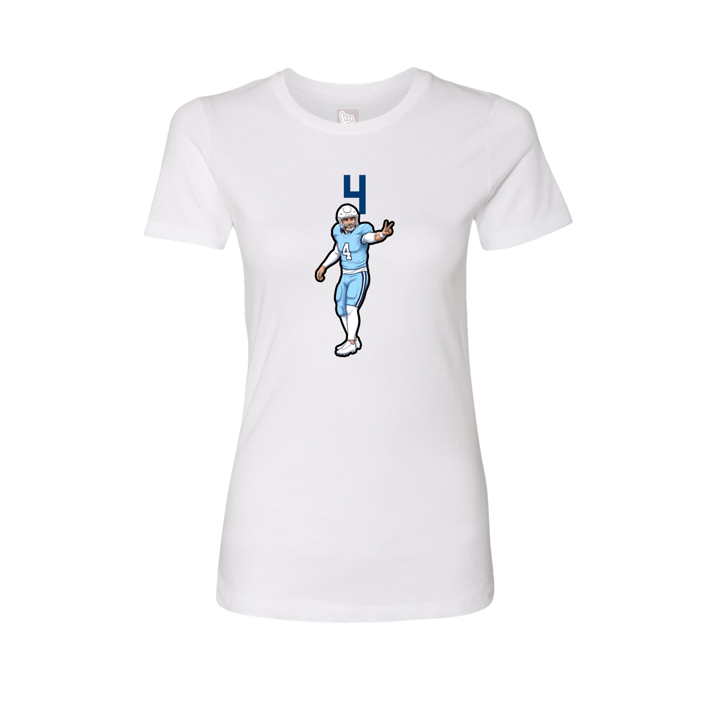 Womens Tee — Number Top in White