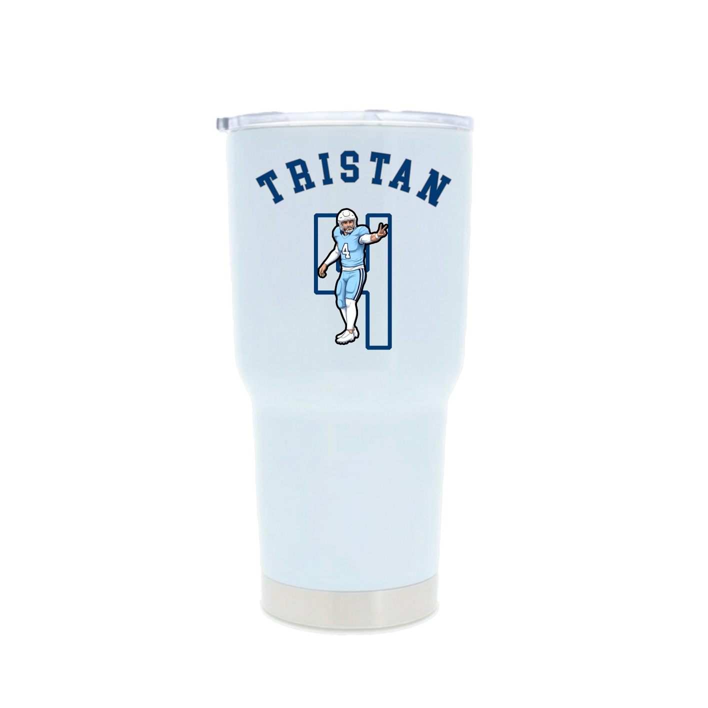 30oz Stainless Steel Tumbler — Shirsey Arch in White