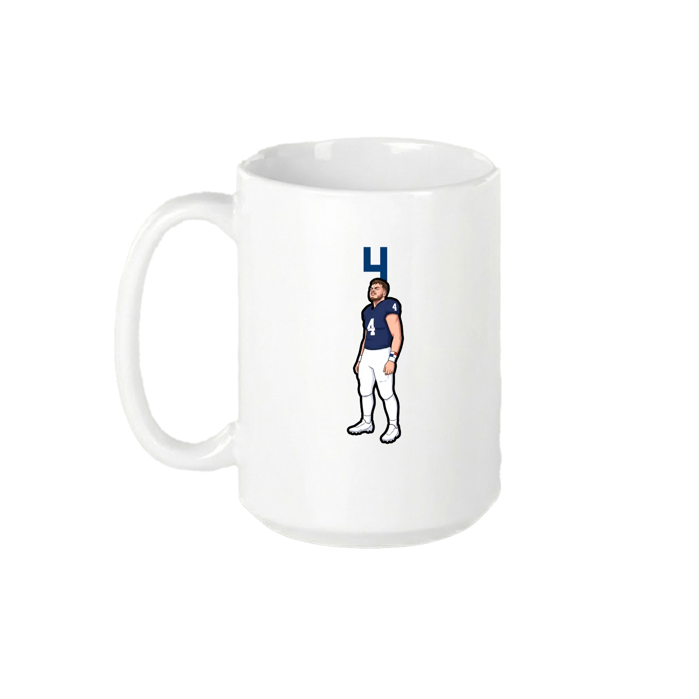 15oz Coffee Mug — Number Top in White