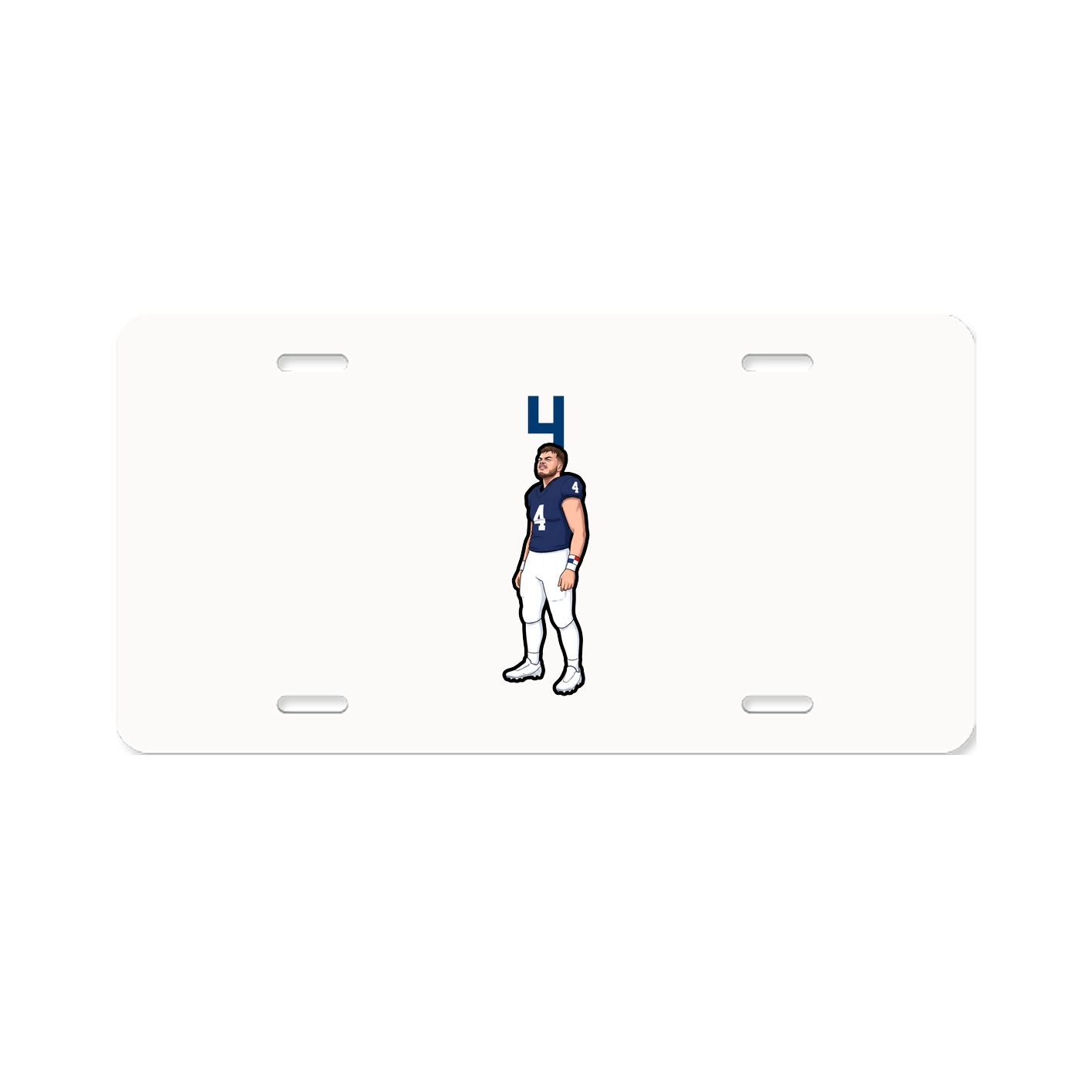License Plate — Number Top in Classic