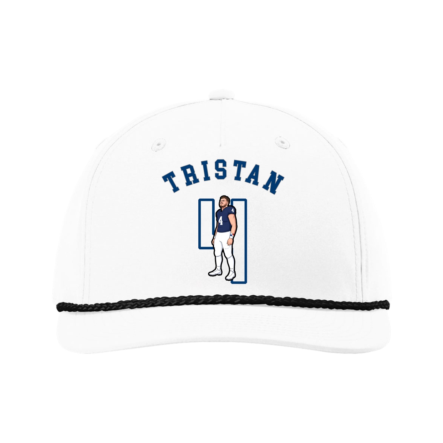 Five-Panel Classic Rope Cap — Shirsey Arch in White