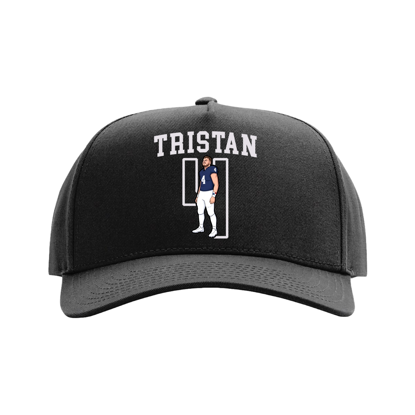 Full Fabric Five-Panel Champ Cap — Shirsey in Black