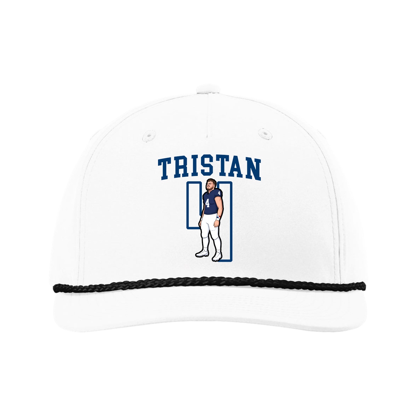 Five-Panel Classic Rope Cap — Shirsey in White
