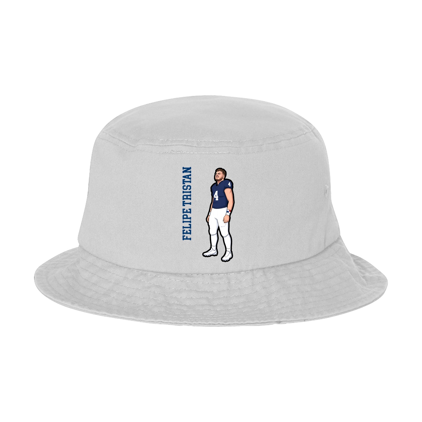 Bucket Cap — Name Vertical in White