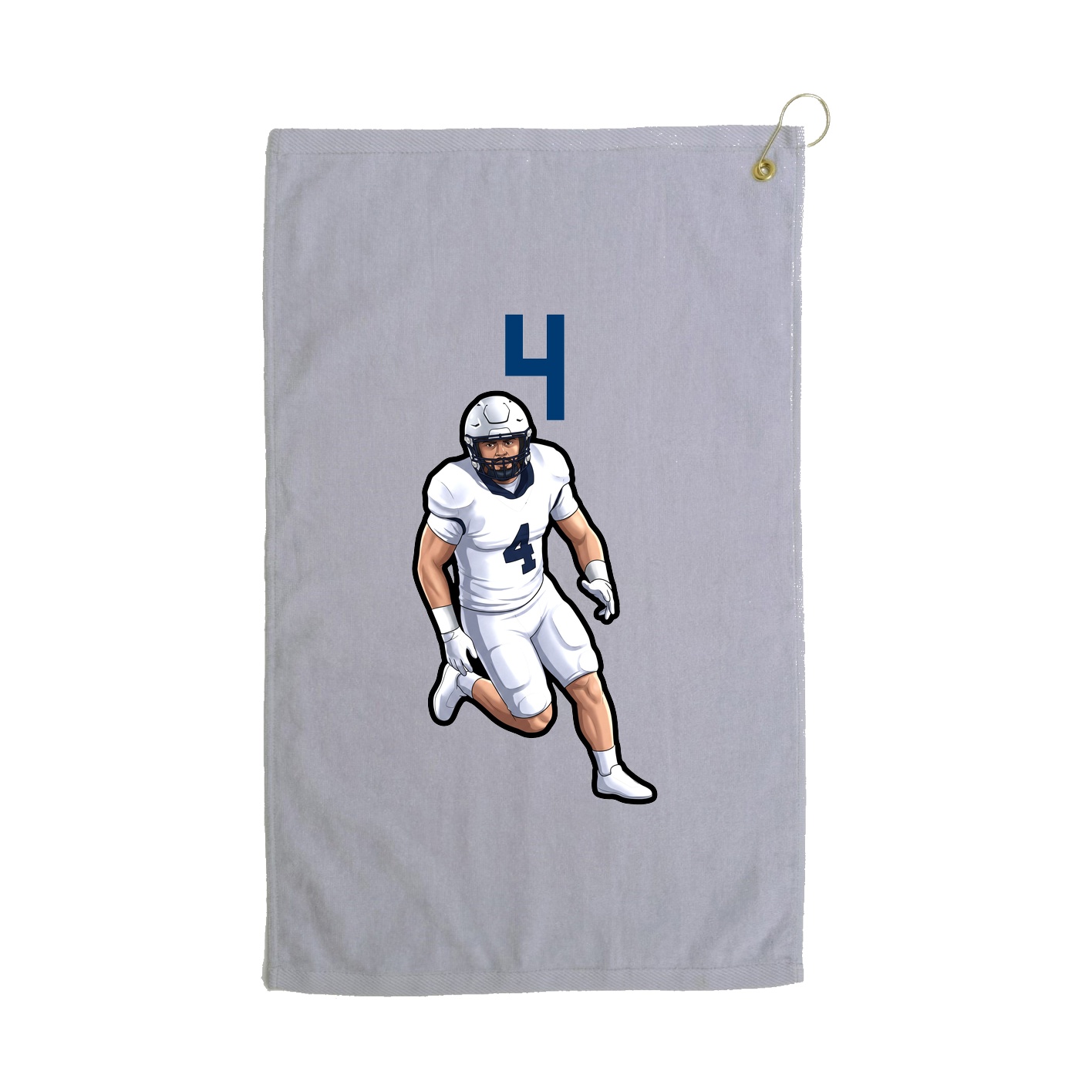 Golf Towel — Number Top in Grey