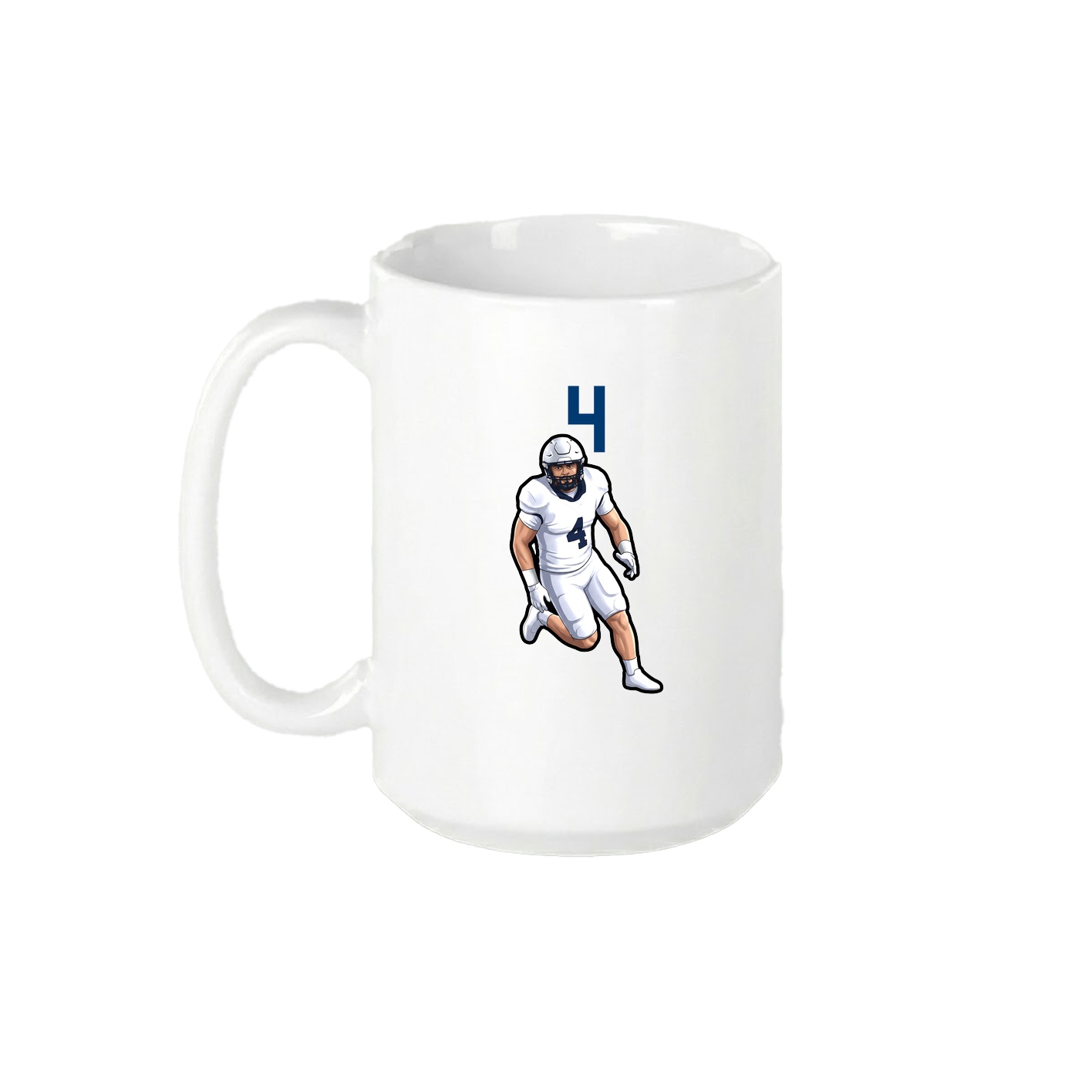 15oz Coffee Mug — Number Top in White