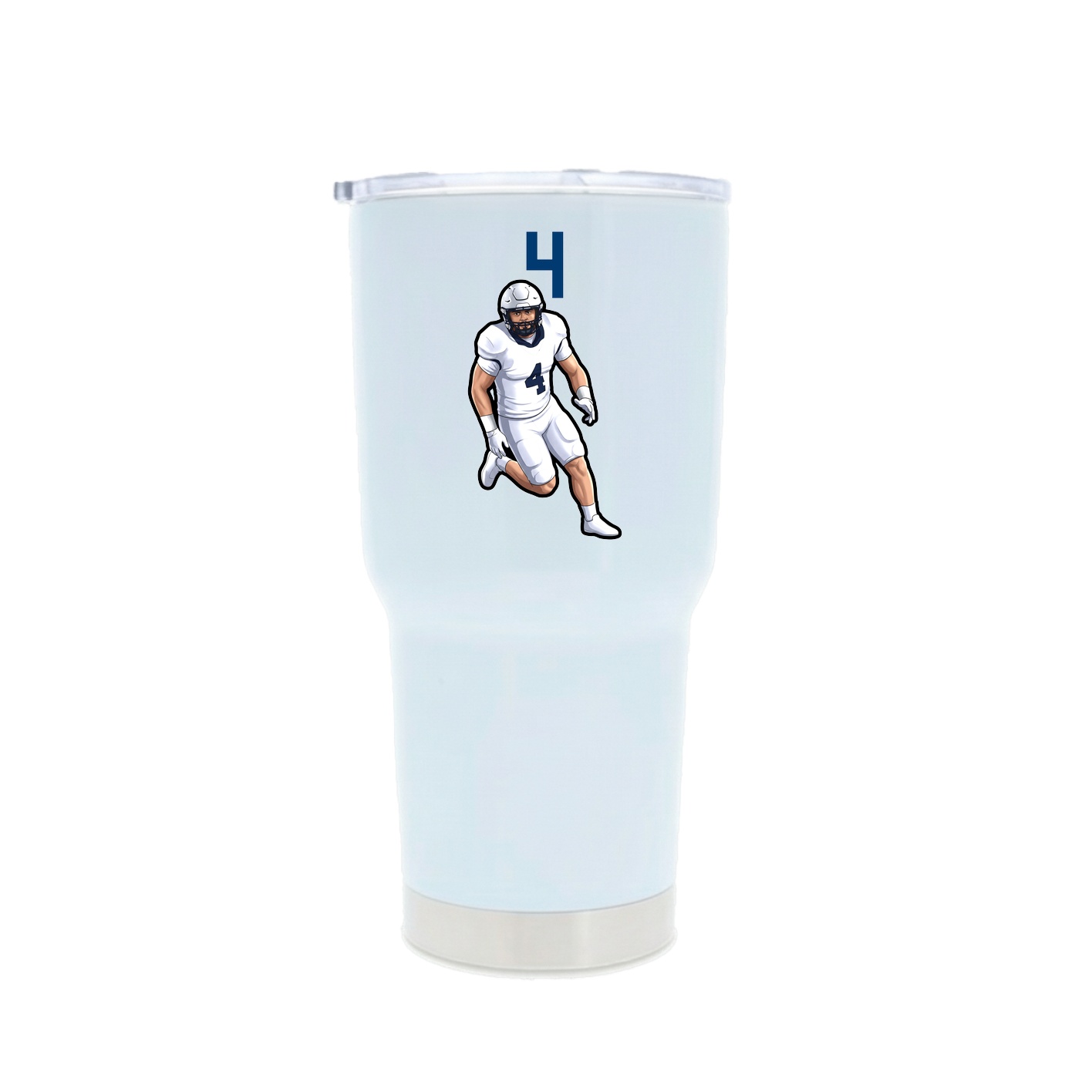 30oz Stainless Steel Tumbler — Number Top in White