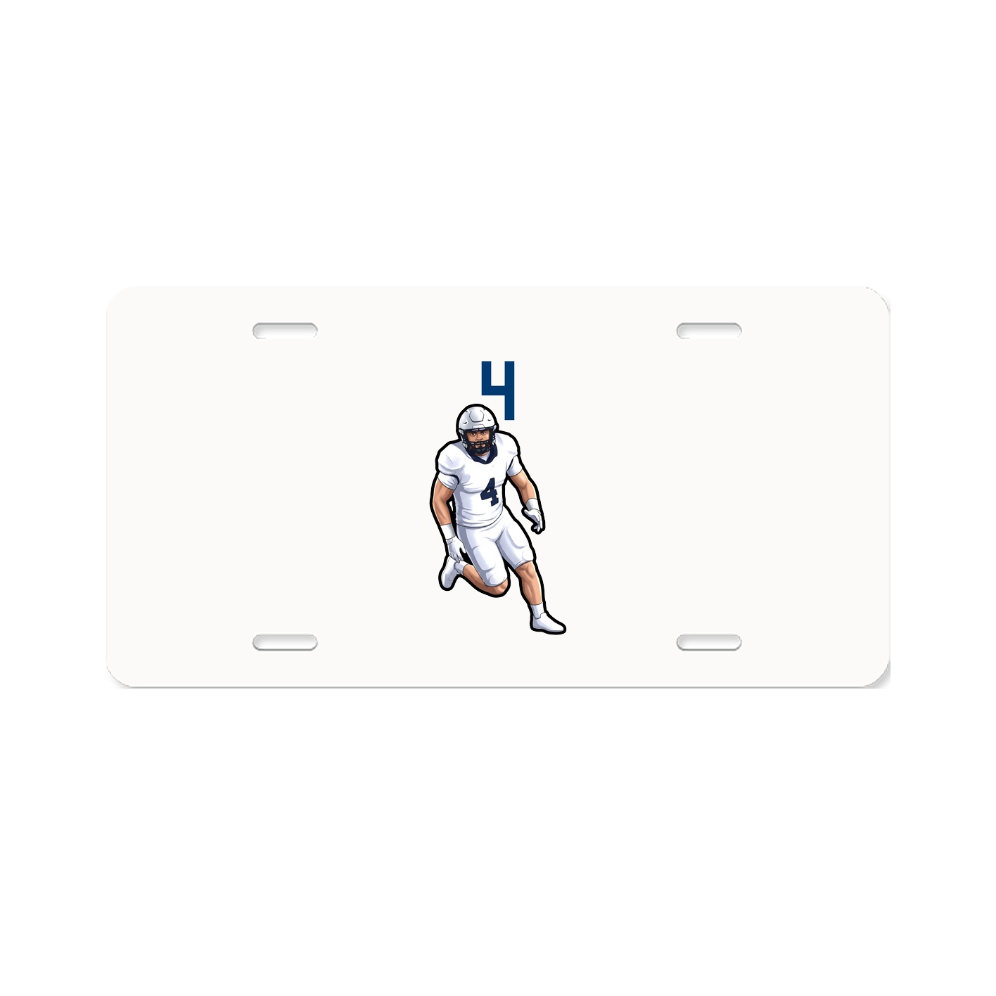 License Plate — Number Top in Classic