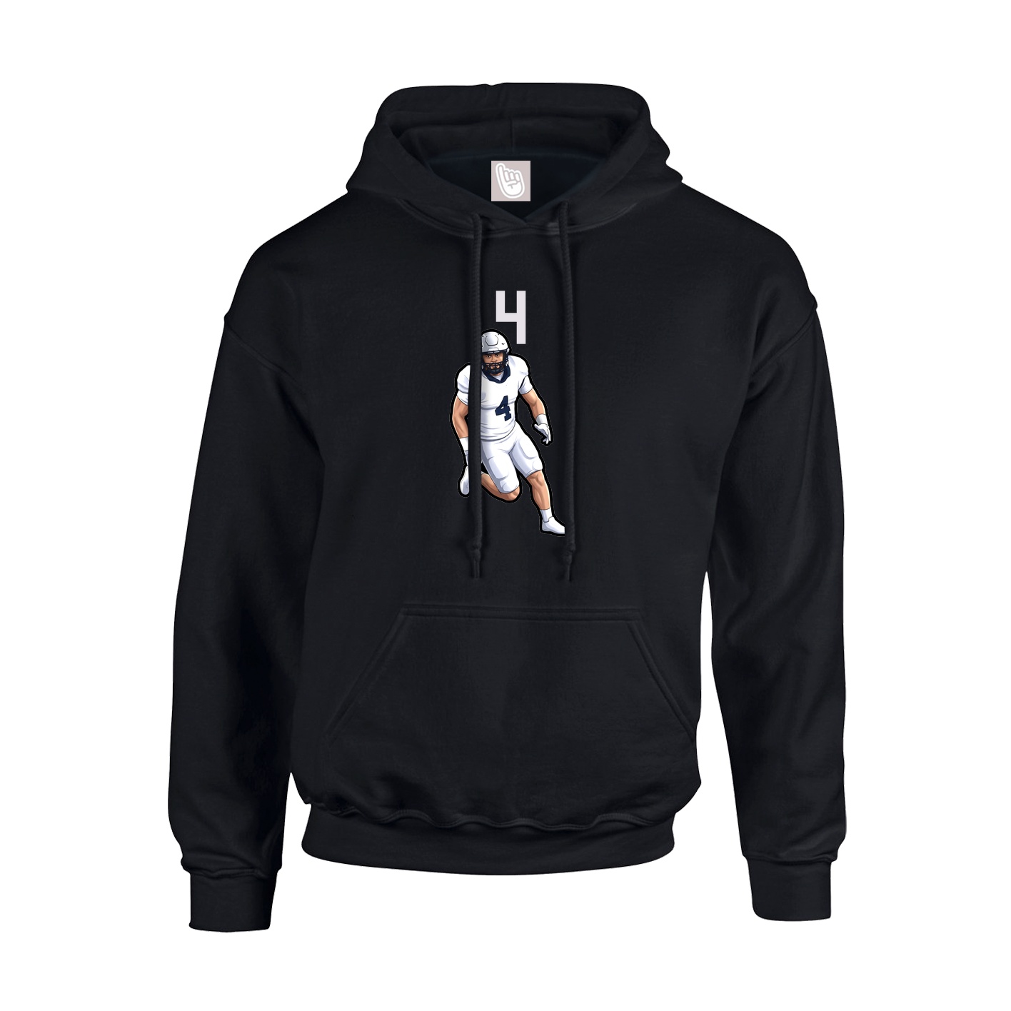 Youth Hoodie — Number Top in Black