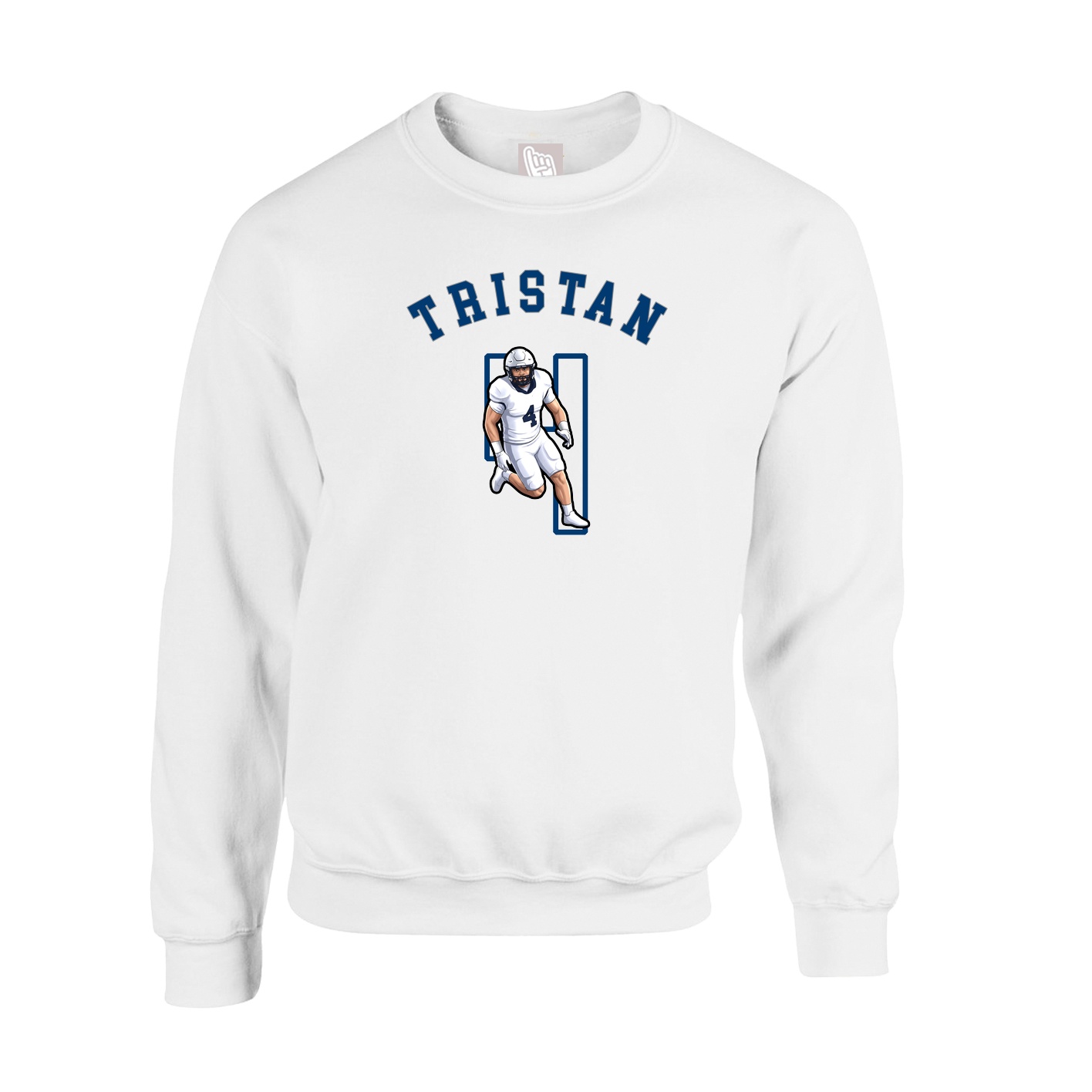 Fleece Crew — Shirsey Arch in White