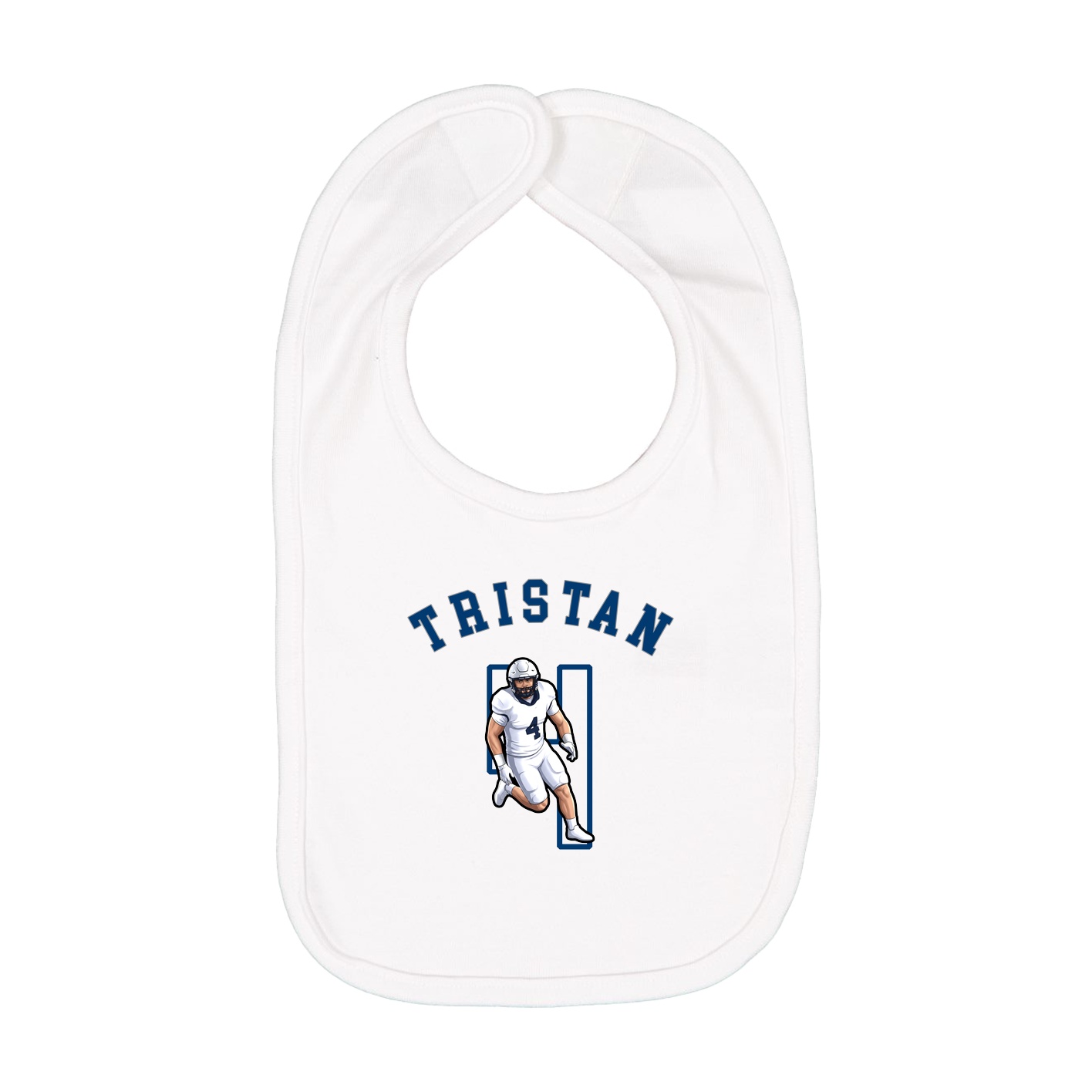 Infant Bib — Shirsey Arch in White