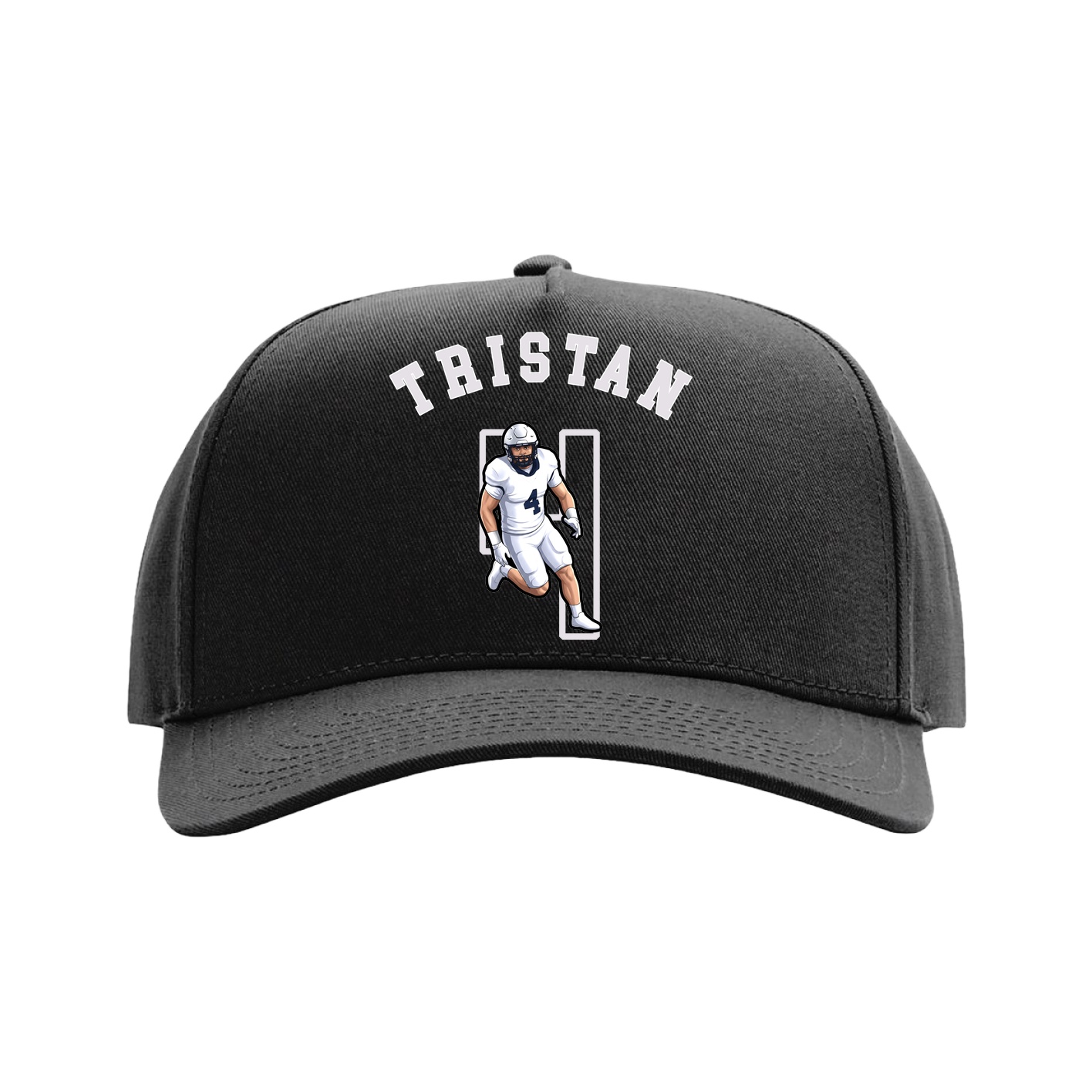 Full Fabric Five-Panel Champ Cap — Shirsey Arch in Black