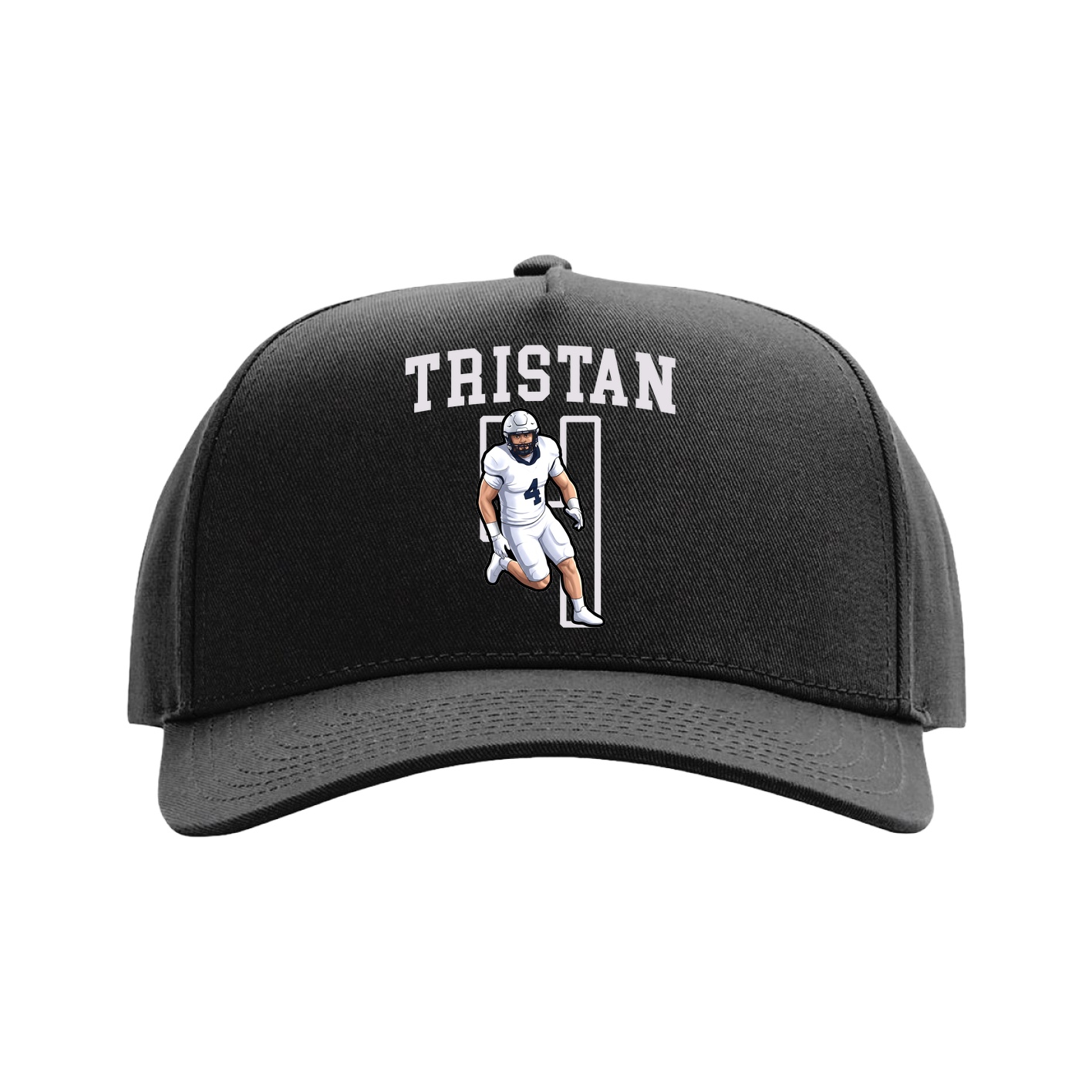 Full Fabric Five-Panel Champ Cap — Shirsey in Black