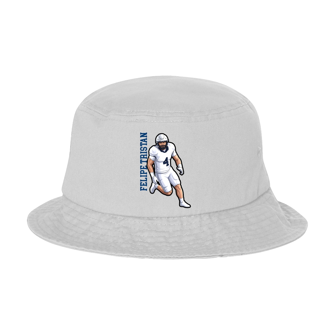Bucket Cap — Name Vertical in White