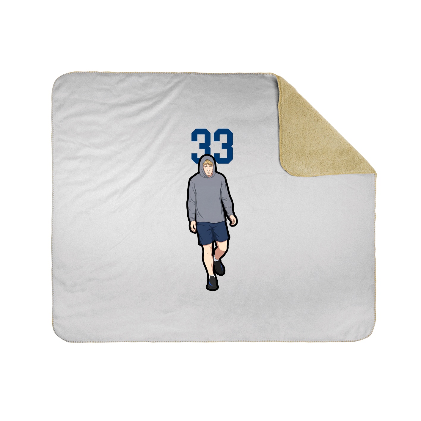 Throw Blanket — Number Top in White