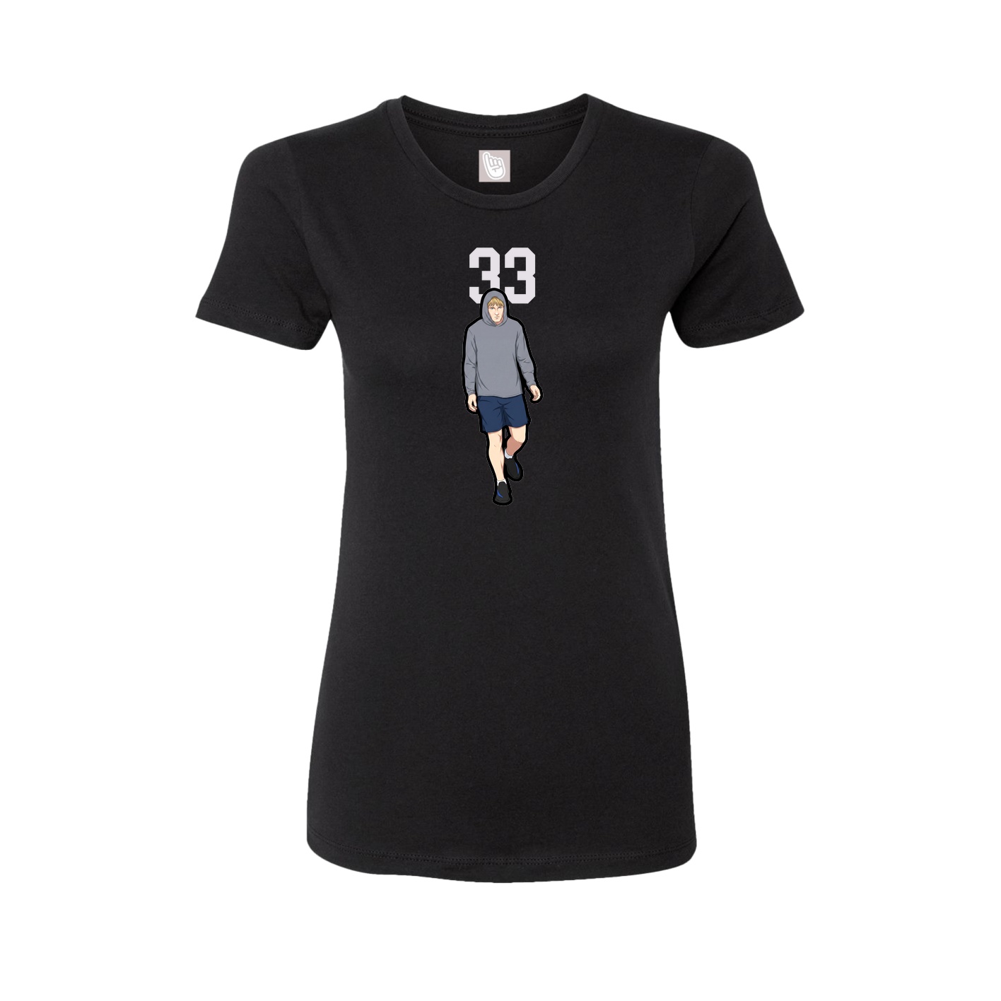 Womens Tee — Number Top in Black