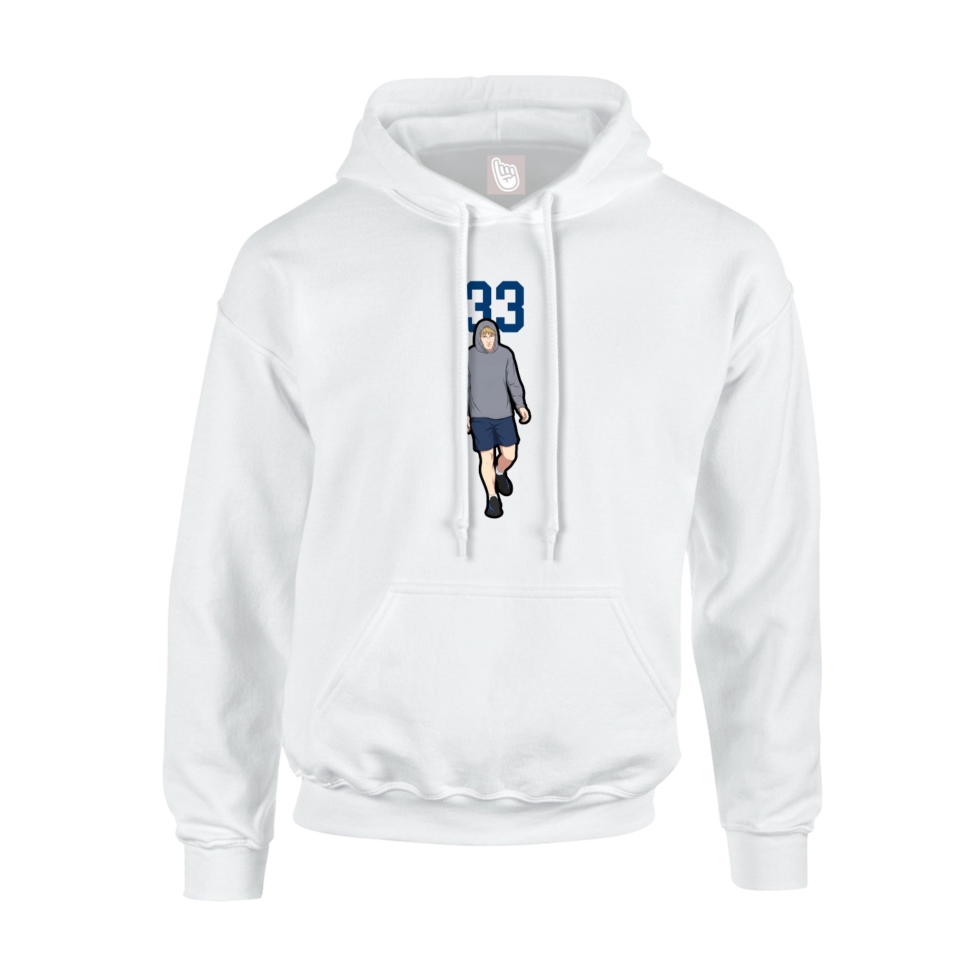 Hoodie — Number Top in White