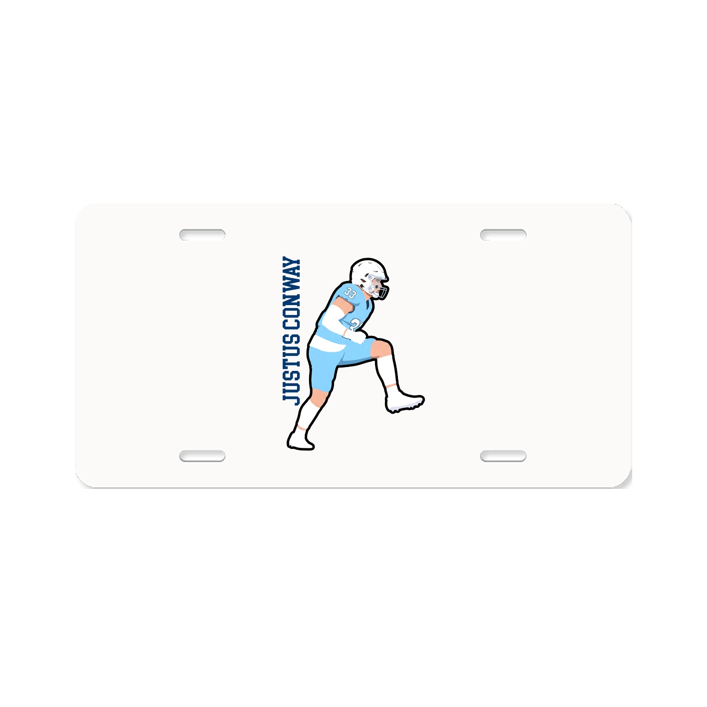 License Plate — Name Vertical in Classic
