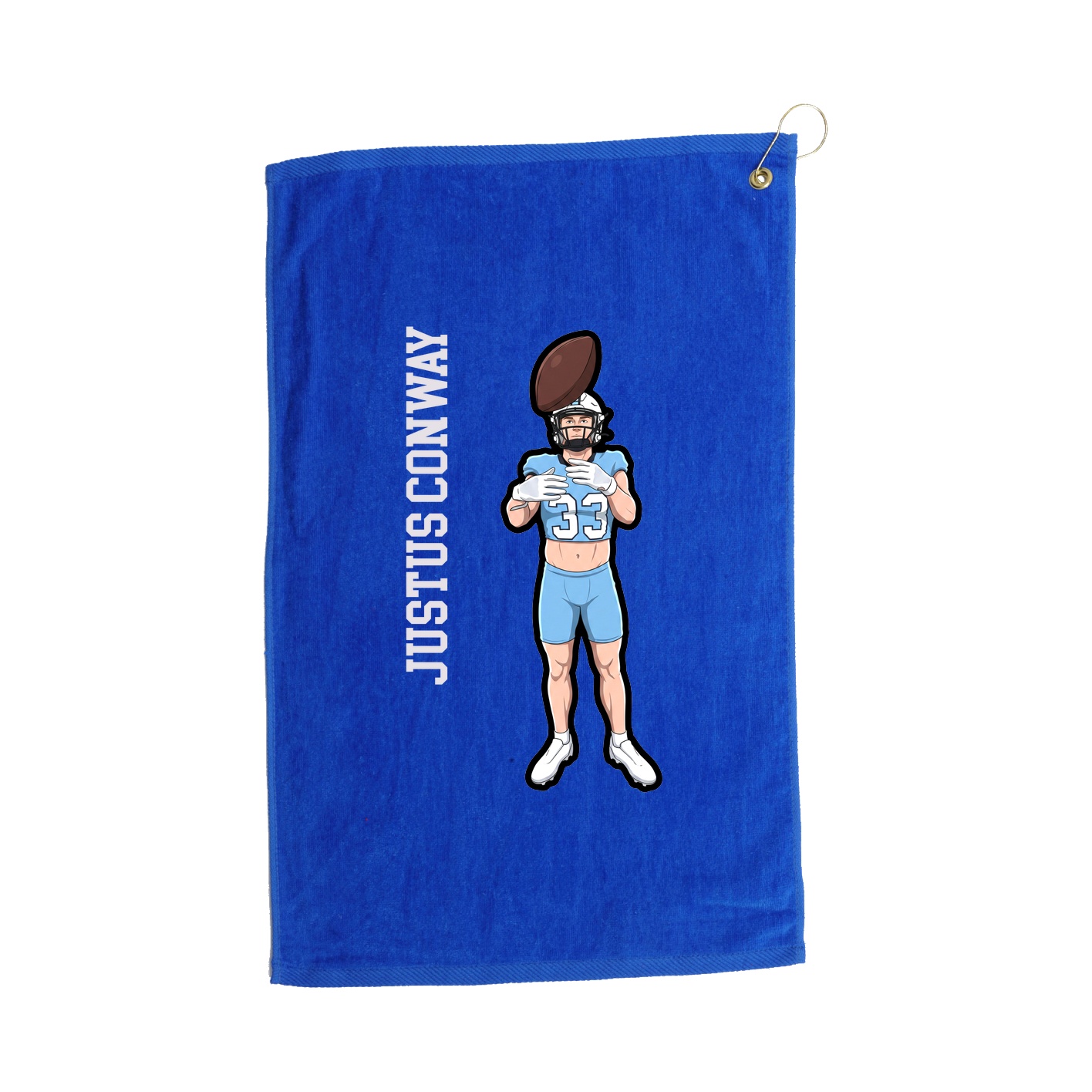 Golf Towel — Name Vertical in Royal