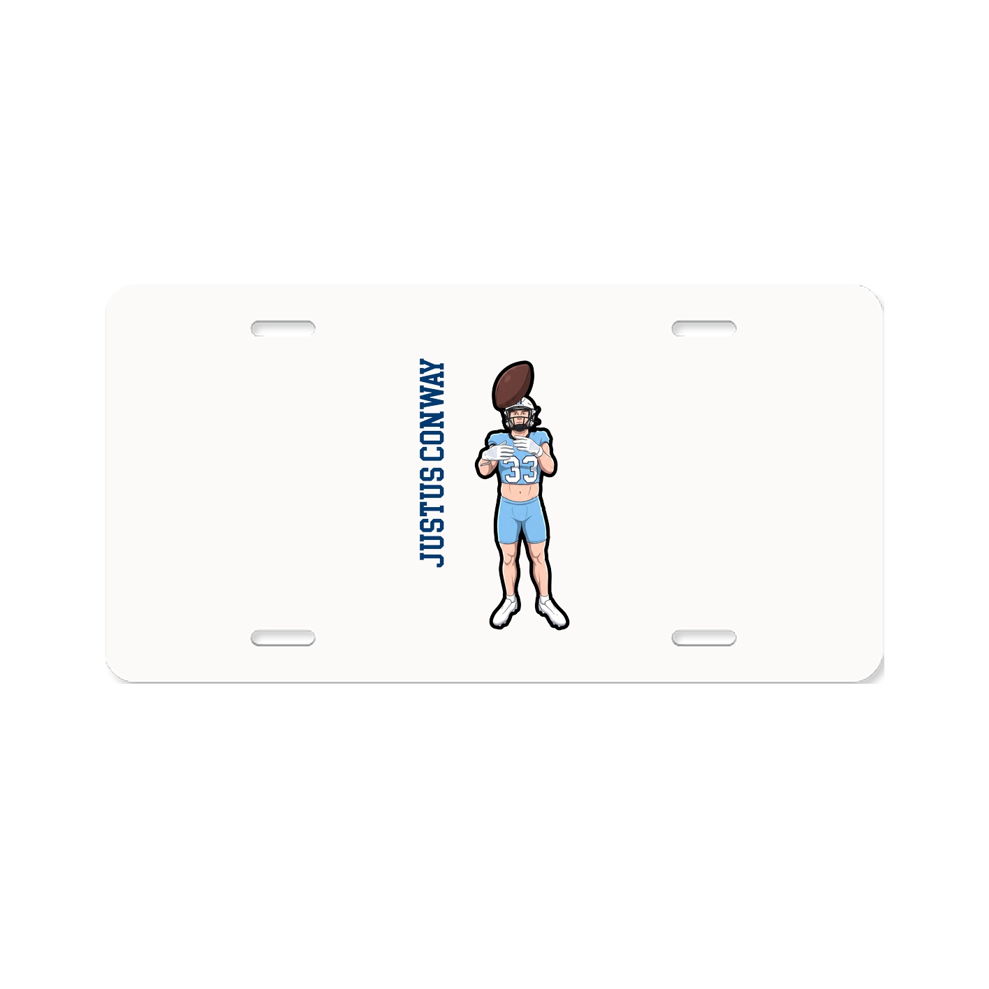 License Plate — Name Vertical in Classic