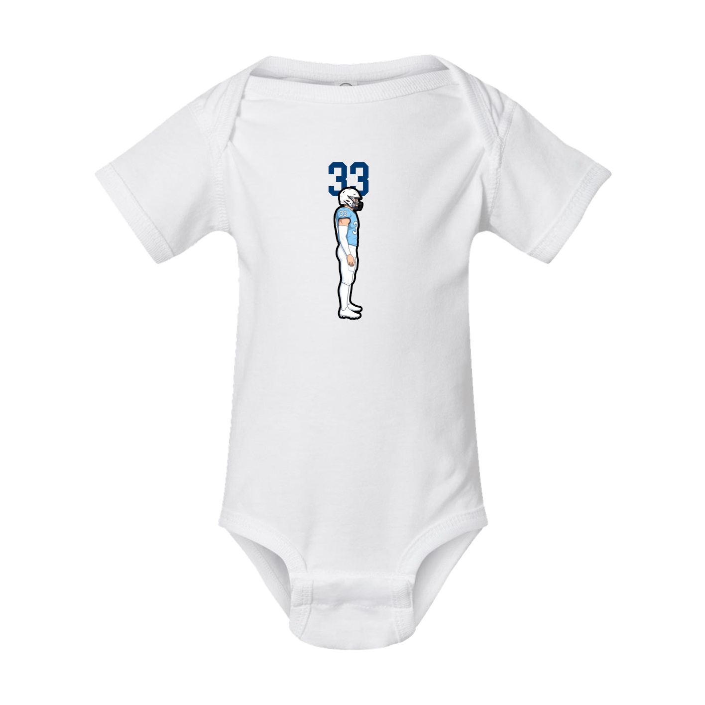 Baby Onesie — Number Top in White