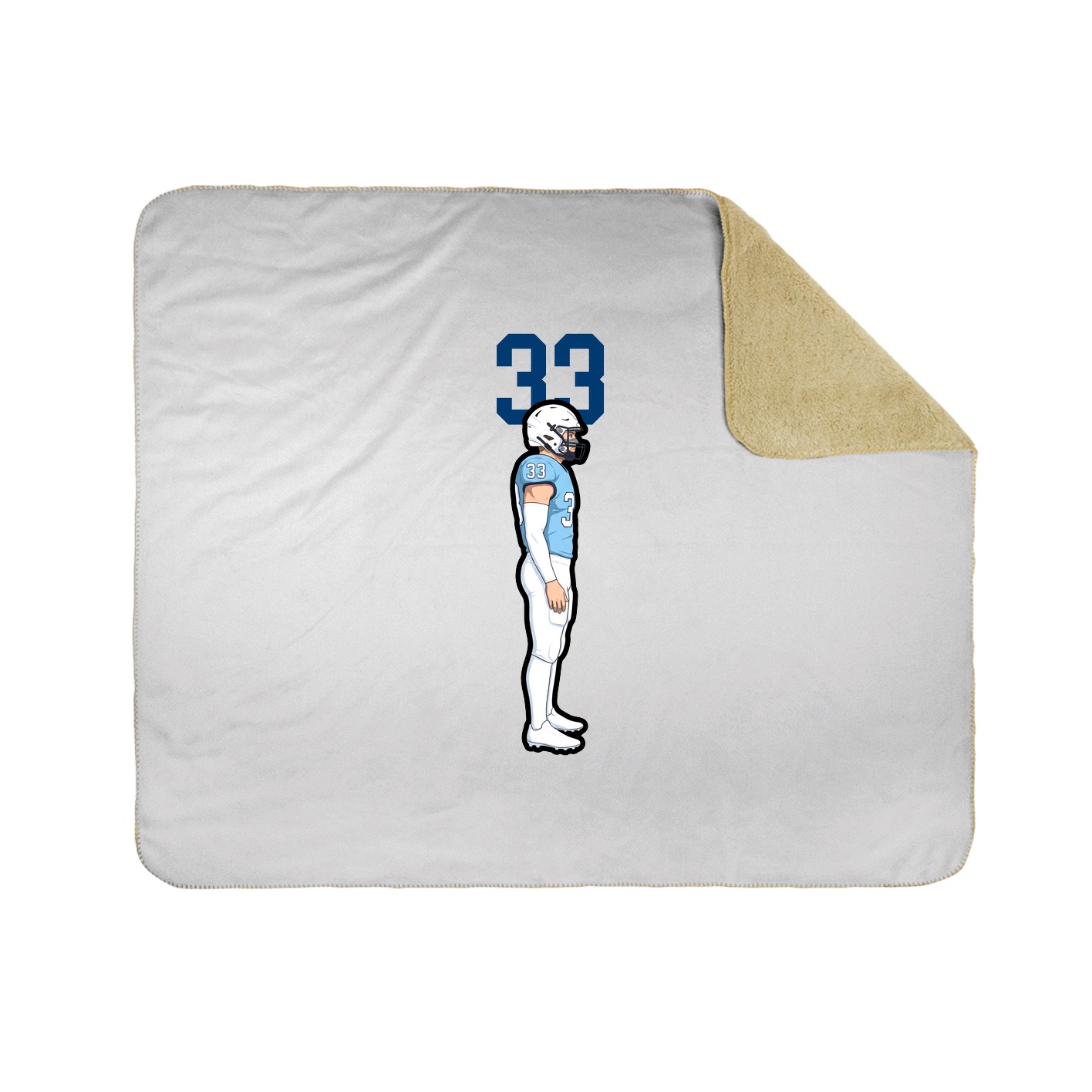 Throw Blanket — Number Top in White