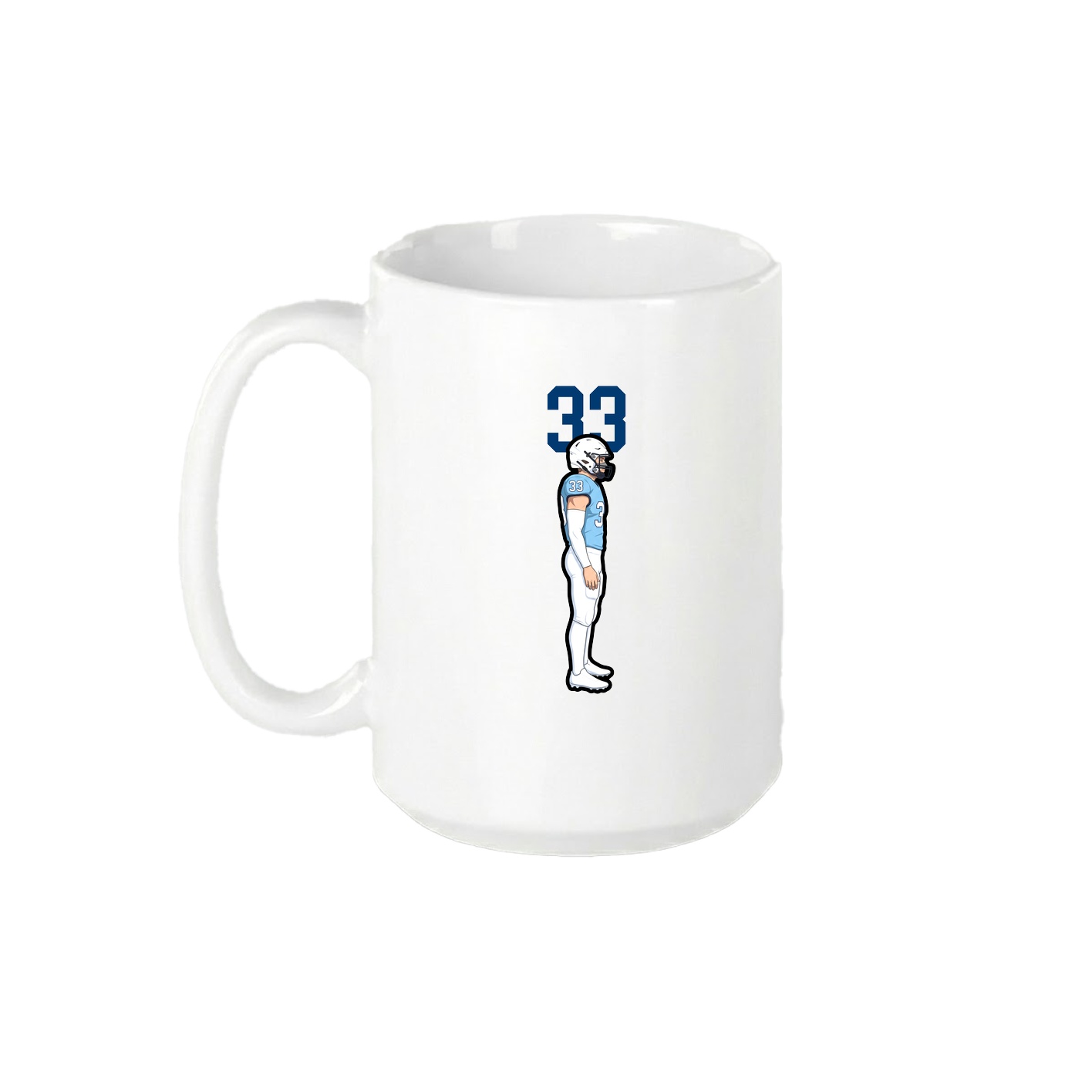 15oz Coffee Mug — Number Top in White