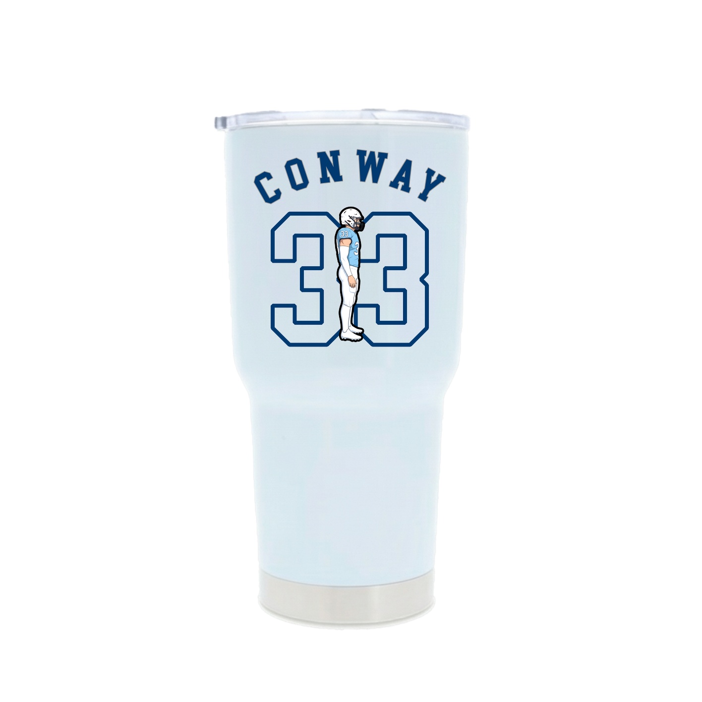 30oz Stainless Steel Tumbler — Shirsey Arch in White