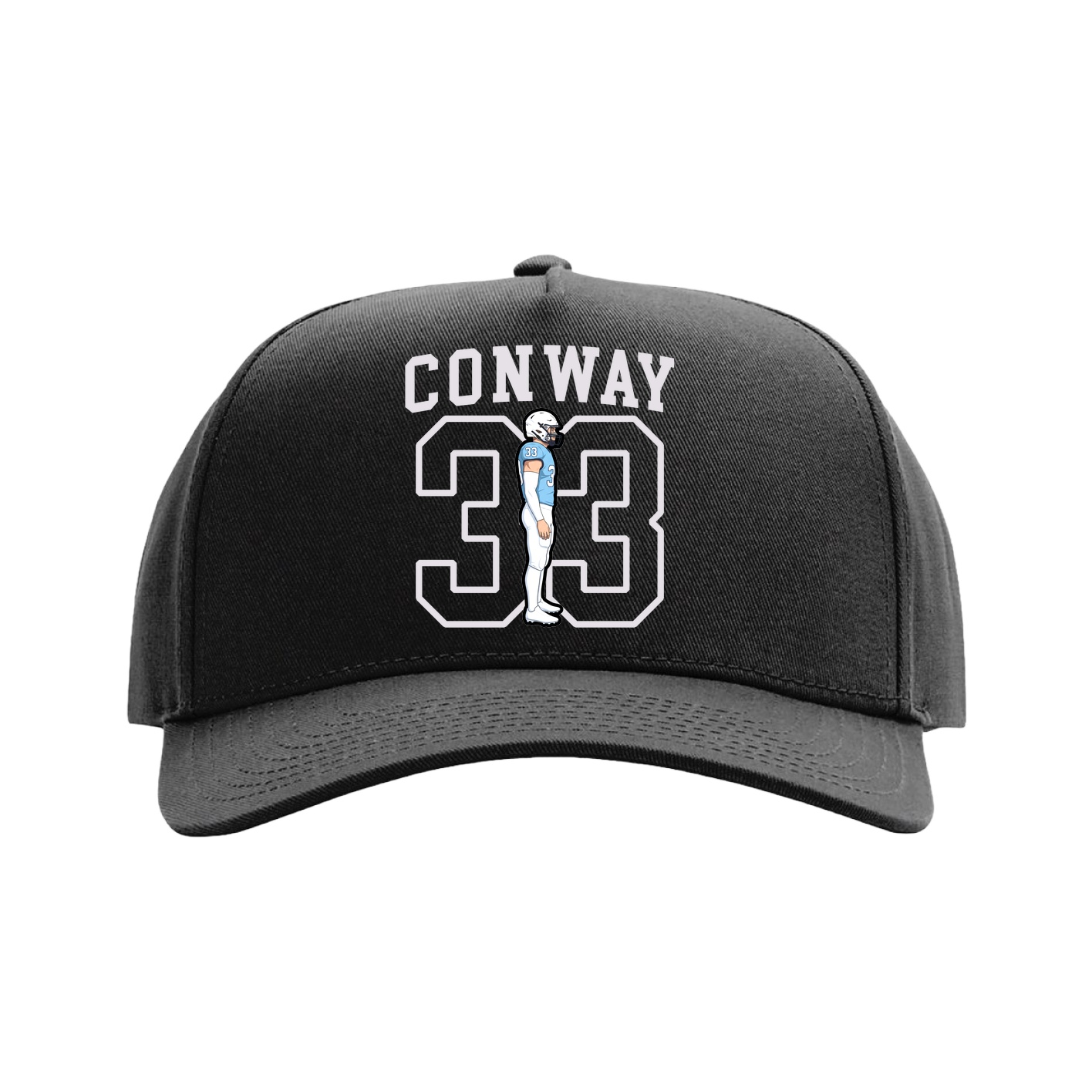 Full Fabric Five-Panel Champ Cap — Shirsey in Black